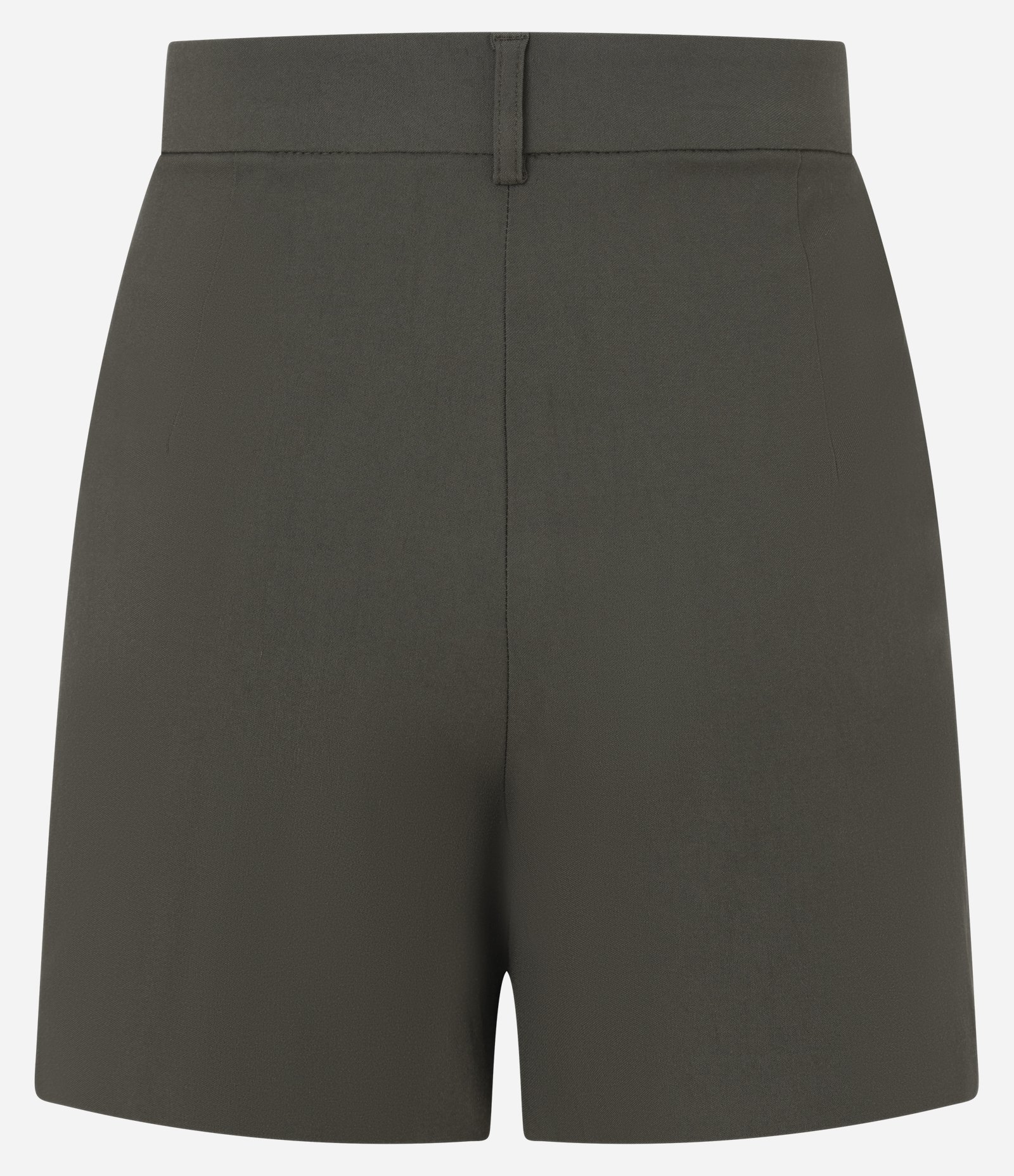 Short Reto Alfaiatado Cintura Alta em Bengaline Verde Oliva 6