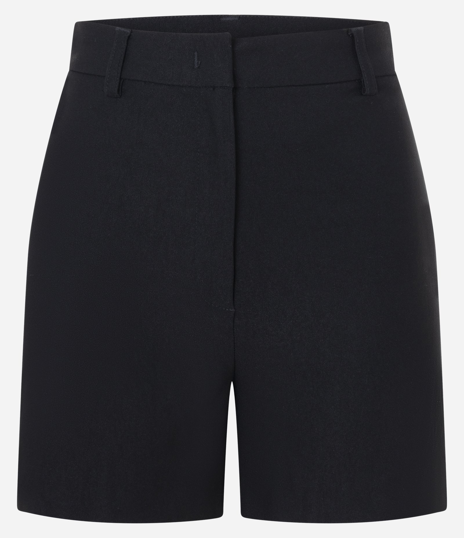 Short Reto Alfaiatado Cintura Alta em Bengaline Preto 1