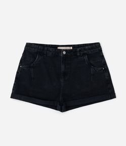 Short Mom em Jeans com Barra Dobrada Curve & Plus Size