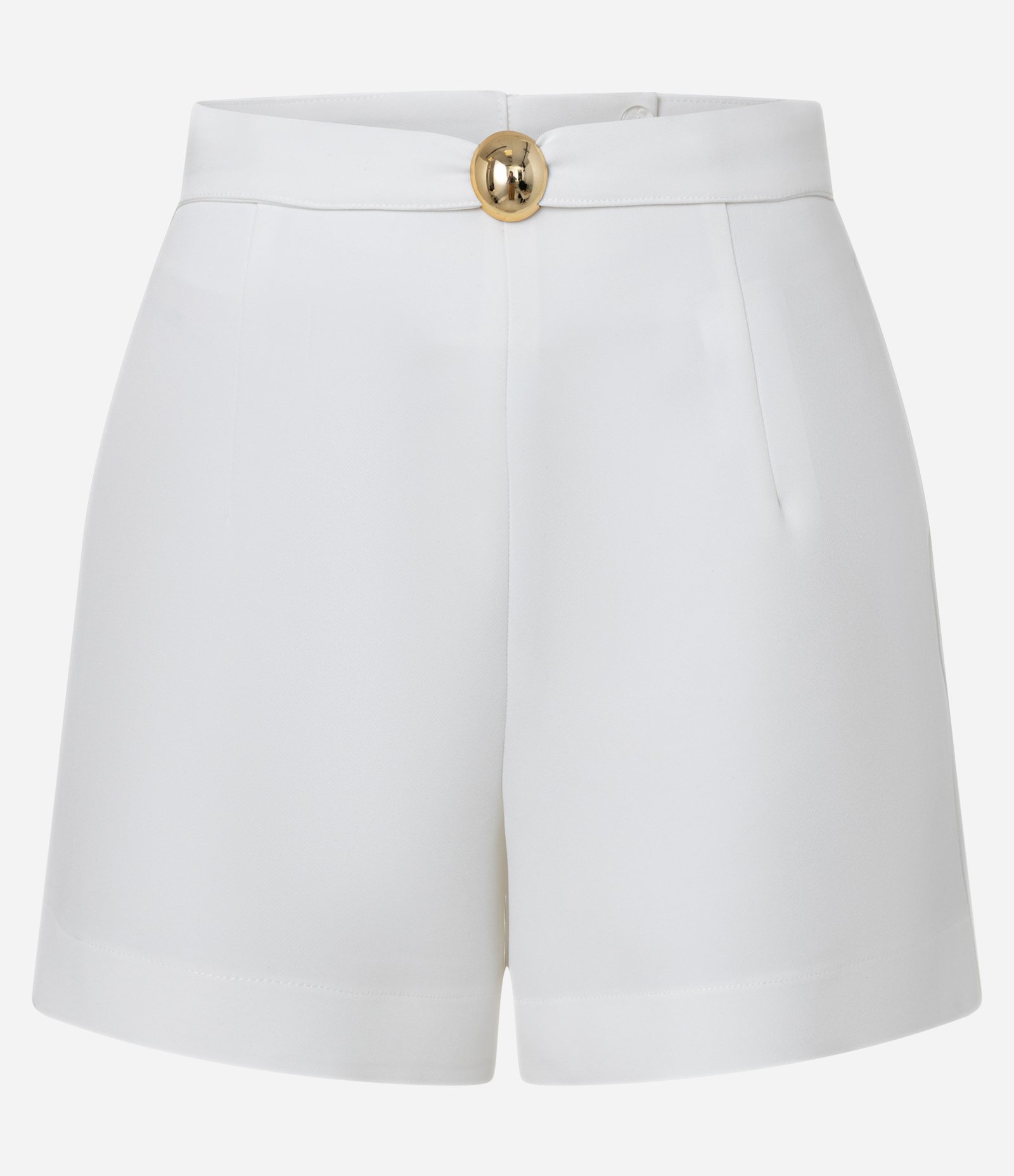 Short Reto Alfaiatado com Aviamento Metalizado Off White 5
