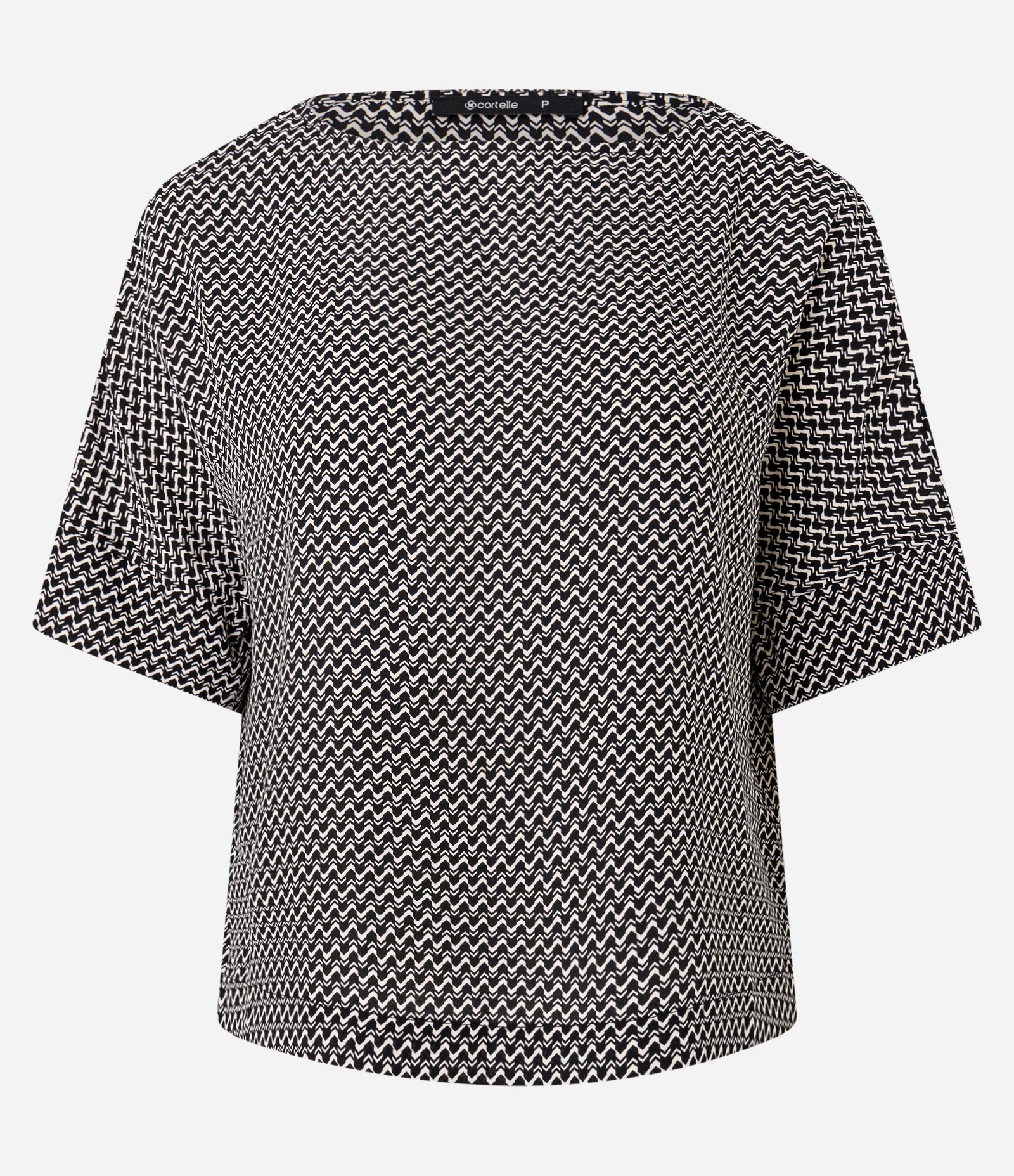 Blusa em Chiffon Pied-de-poule Preto 5