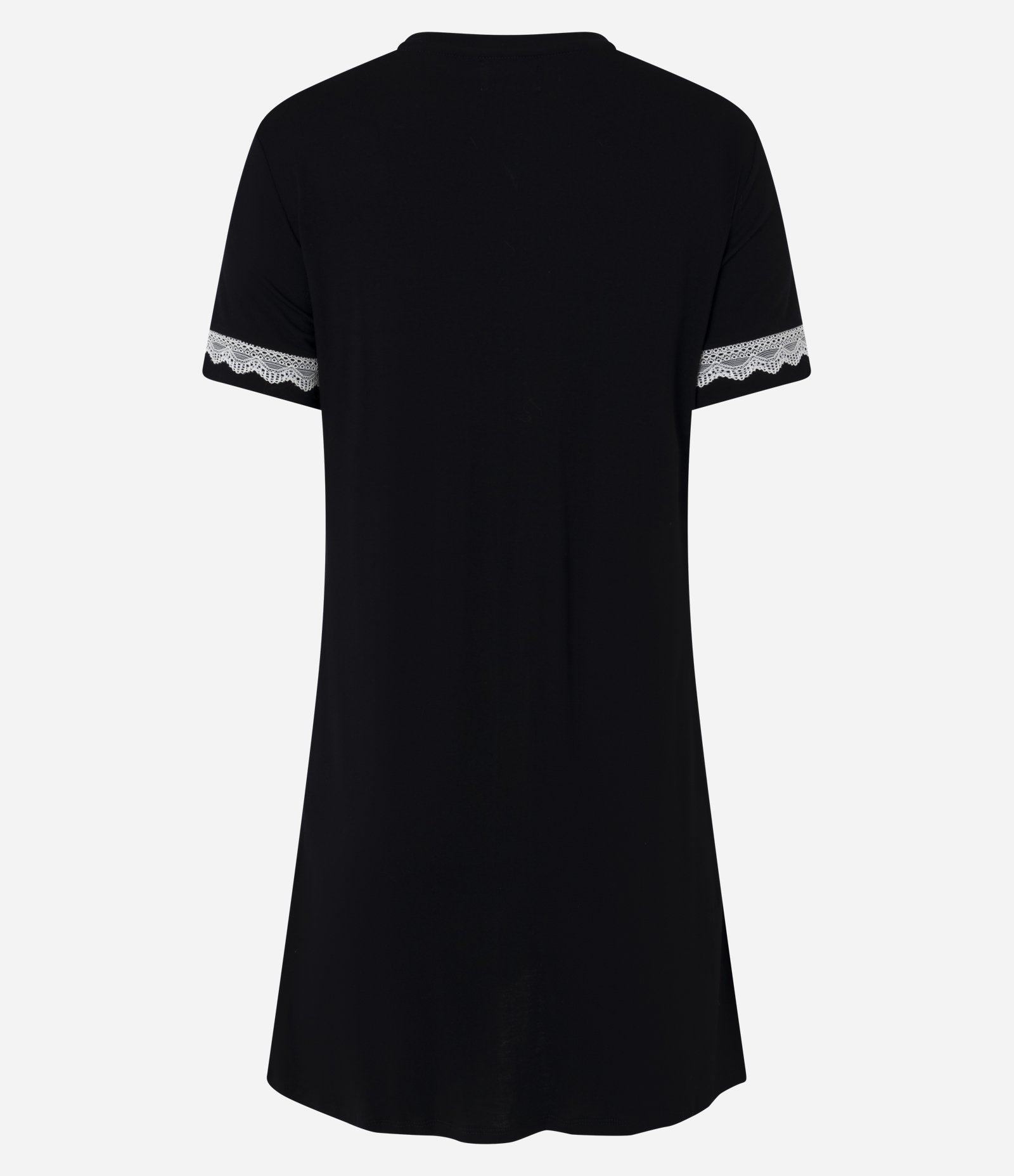 Camisola em Viscose com Botões e Rendinha Preto 3