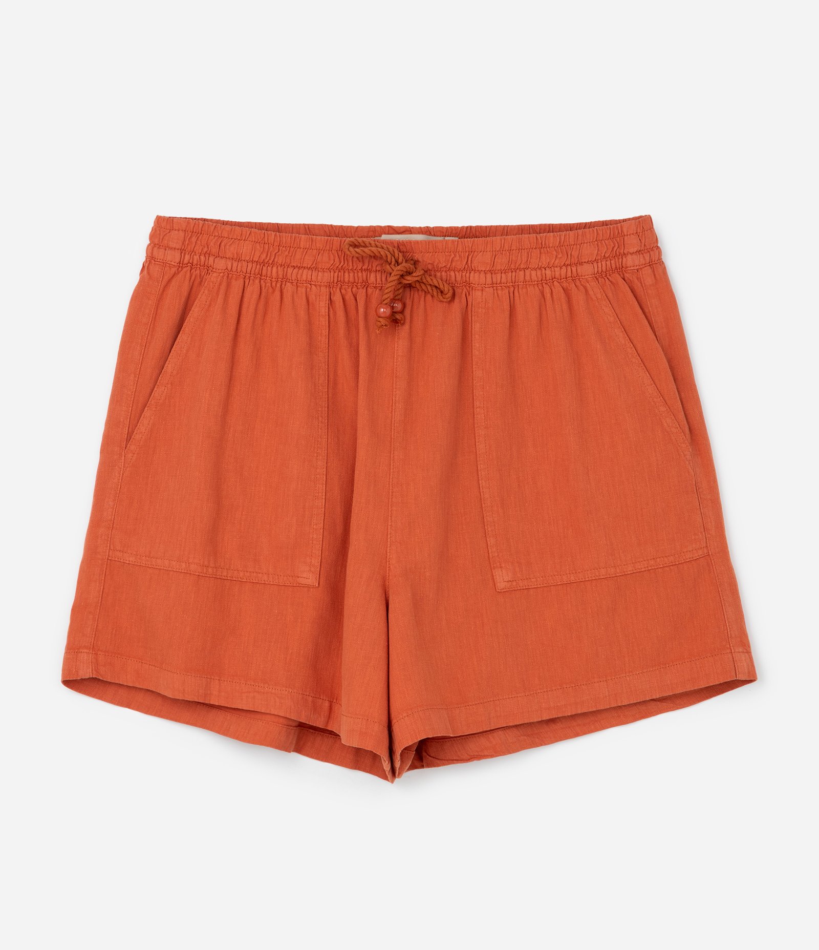 Short Comfy em Sarja com Amarração no Cós e Bolsos Curve & Plus Size Telha 5