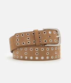 Cinto Médio em Suede com Ilhós Boho Romântico