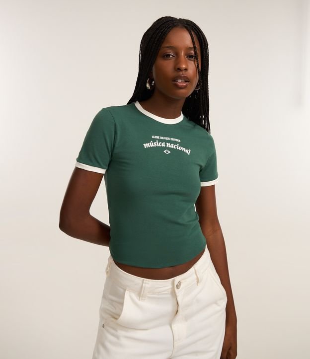 Camiseta New T-Shirt em Algodão com Estampa Clube Música Nacional