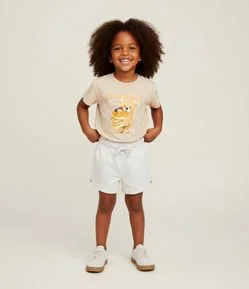 Short Moletom Infantil com Fundo Mescla