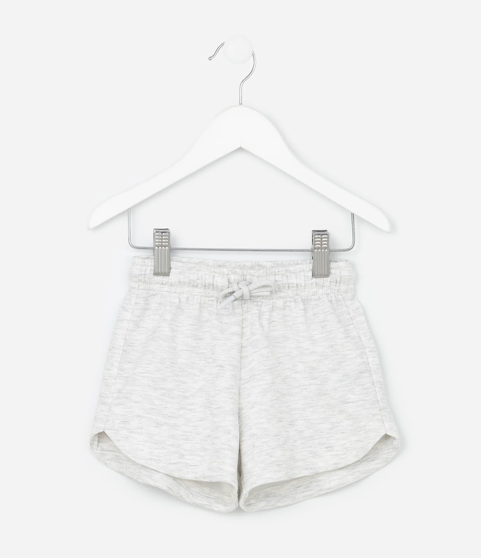 Short Moletom Infantil com Fundo Mescla Cinza 1