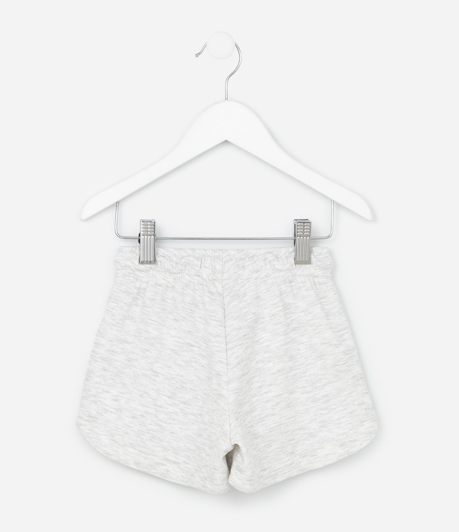 Short Moletom Infantil com Fundo Mescla Cinza 2