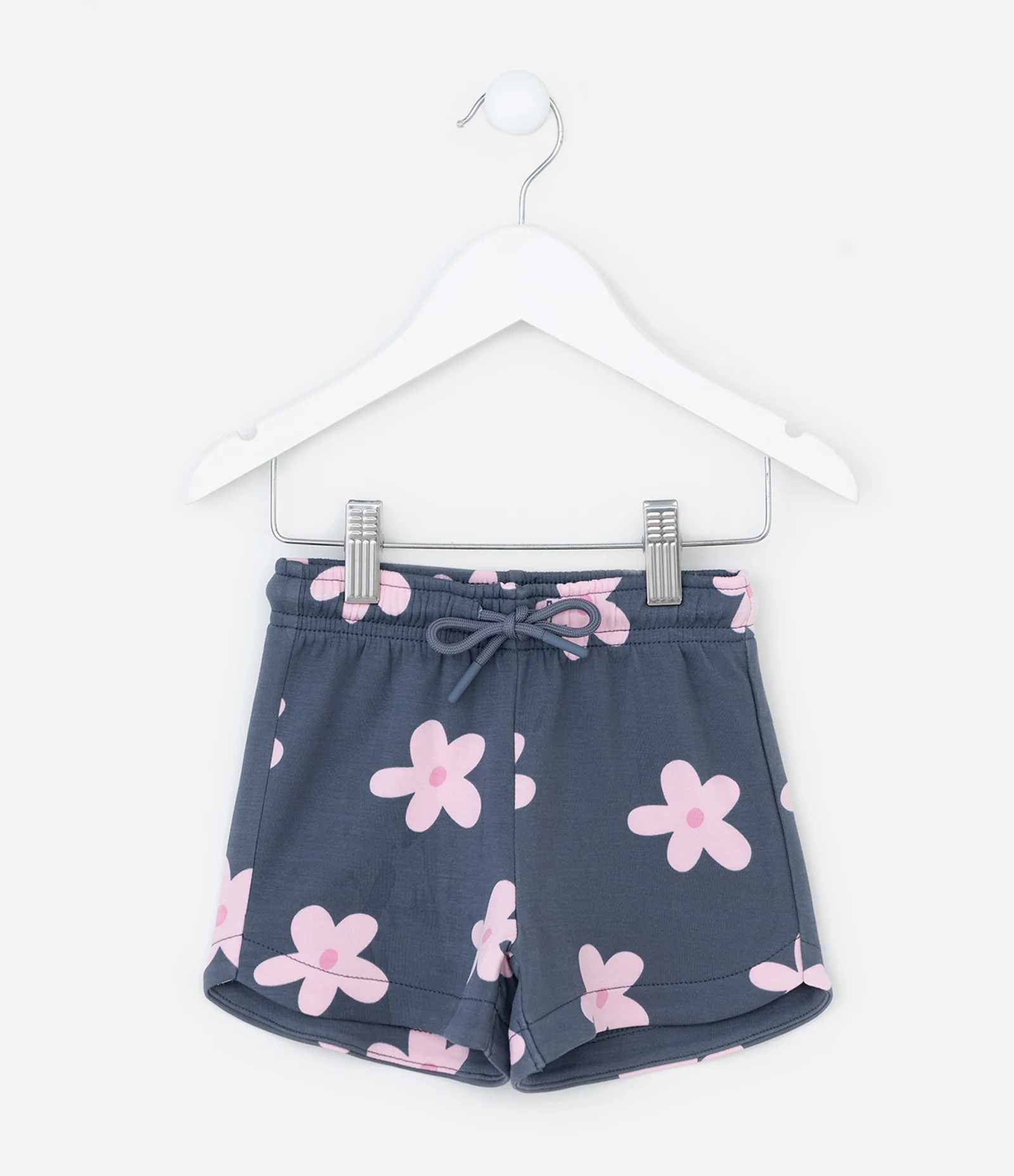 Short Infantil em Modal com Estampa de Florzinhas - Tam 1 A 6 Anos Azul 2