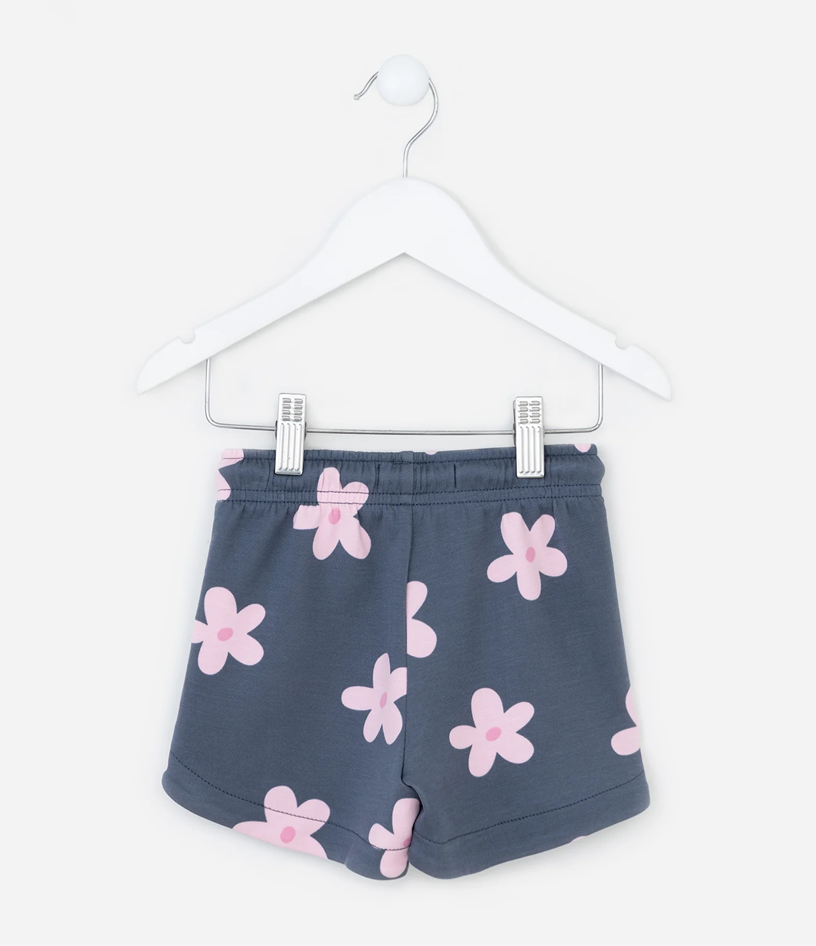 Short Infantil em Modal com Estampa de Florzinhas - Tam 1 A 6 Anos Azul 3