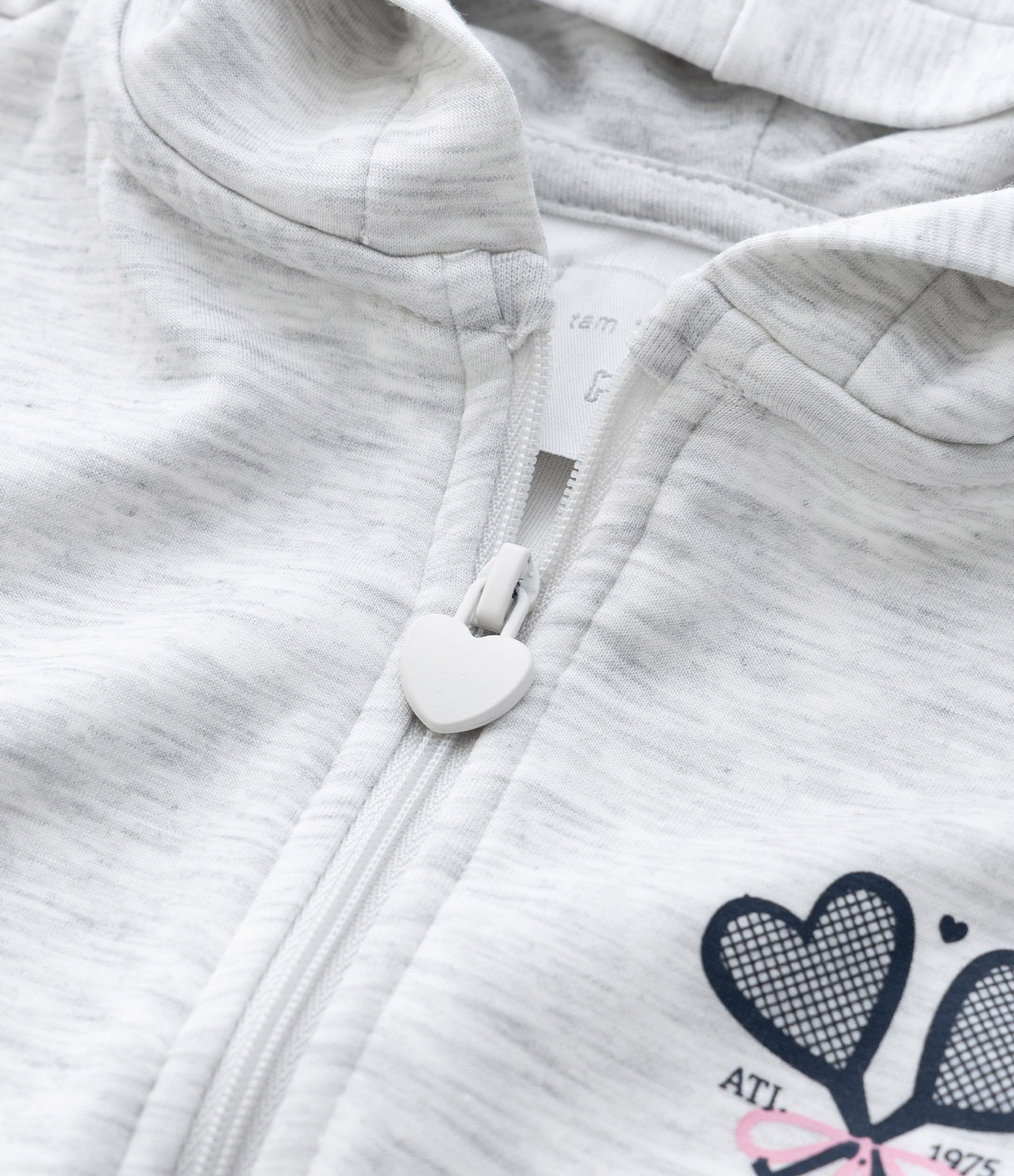 Casaco Infantil com Bordado de Coração – Tam 1 a 5/6 Anos Cinza Claro 6