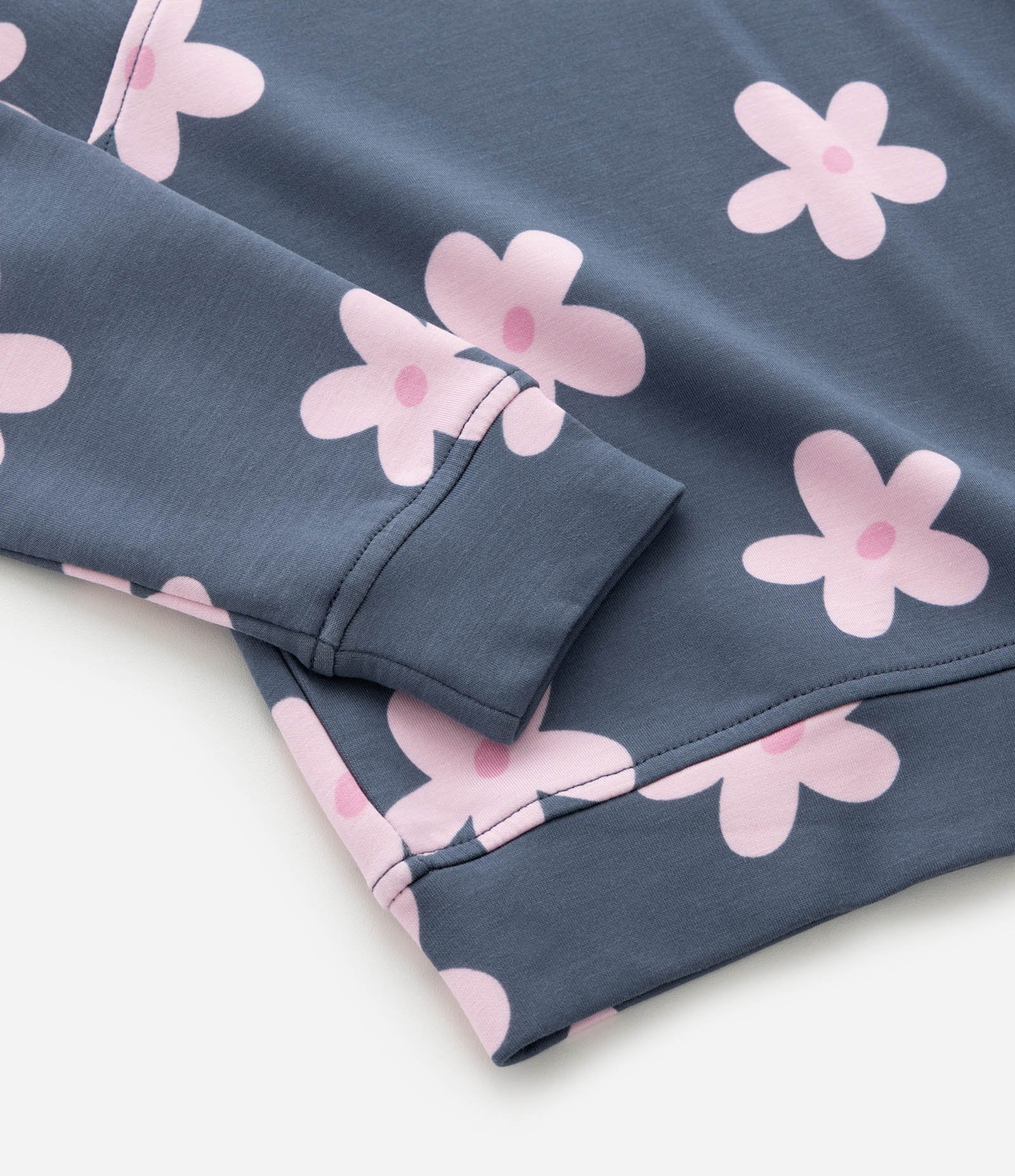 Casaco Infantil em Moletom com Estampa Floral Bold – Tam 1 a 5/6 Anos Cinza Chumbo 6