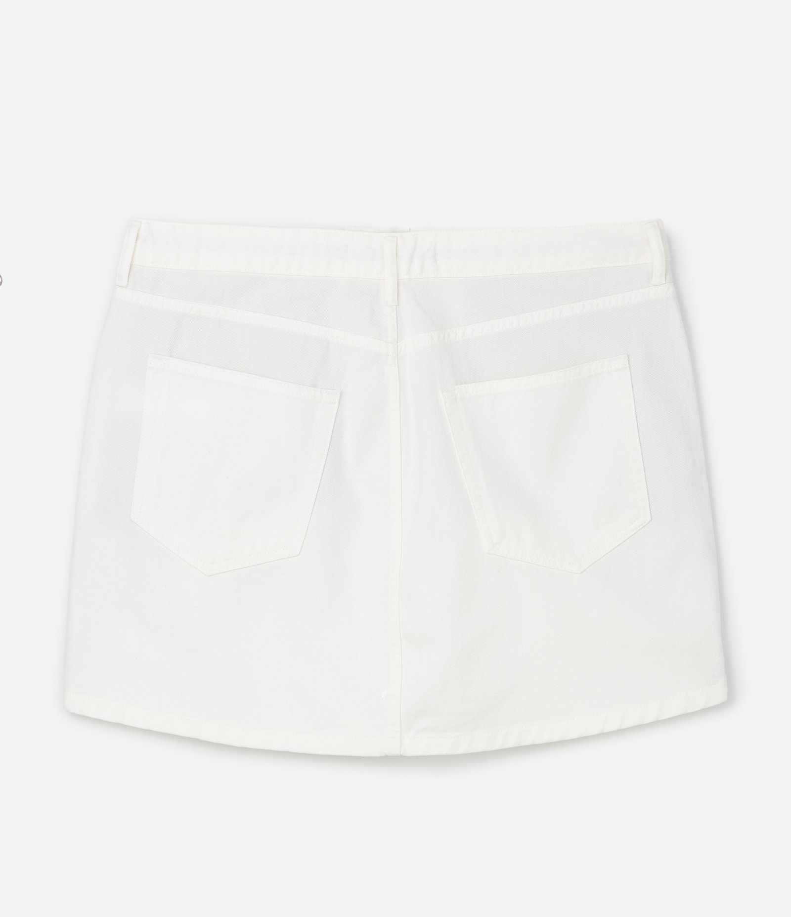 Saia Curta em Jeans com Bolsos Curve & Plus Size Branco 7