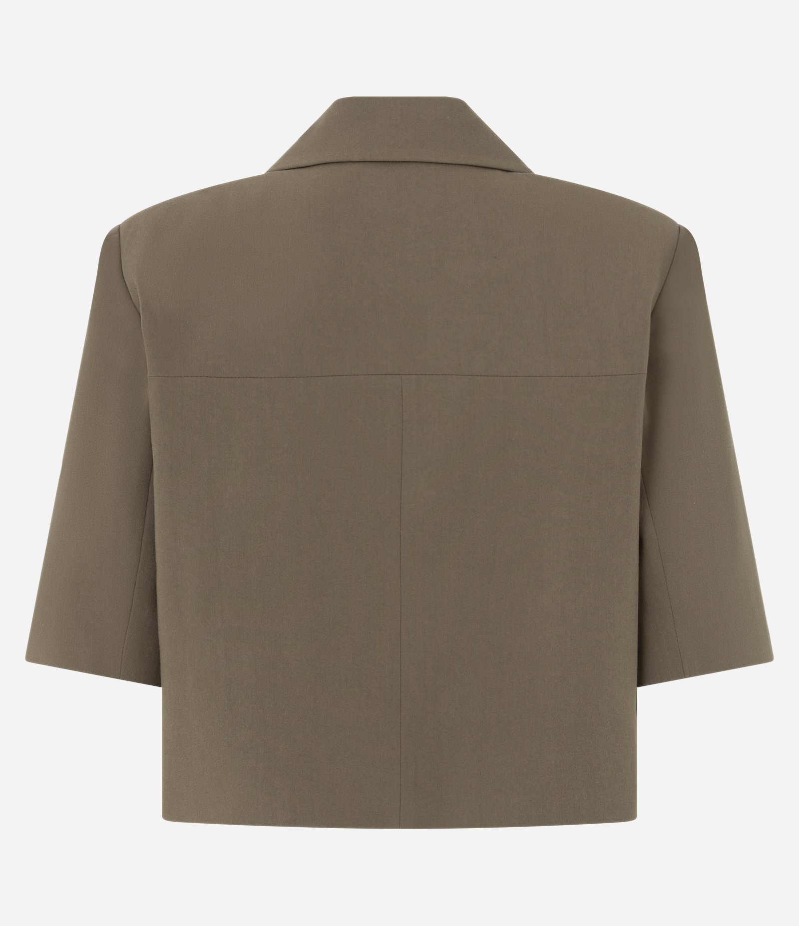 Blazer Alfaiatado Curto com Botões Transpassados Marrom 2