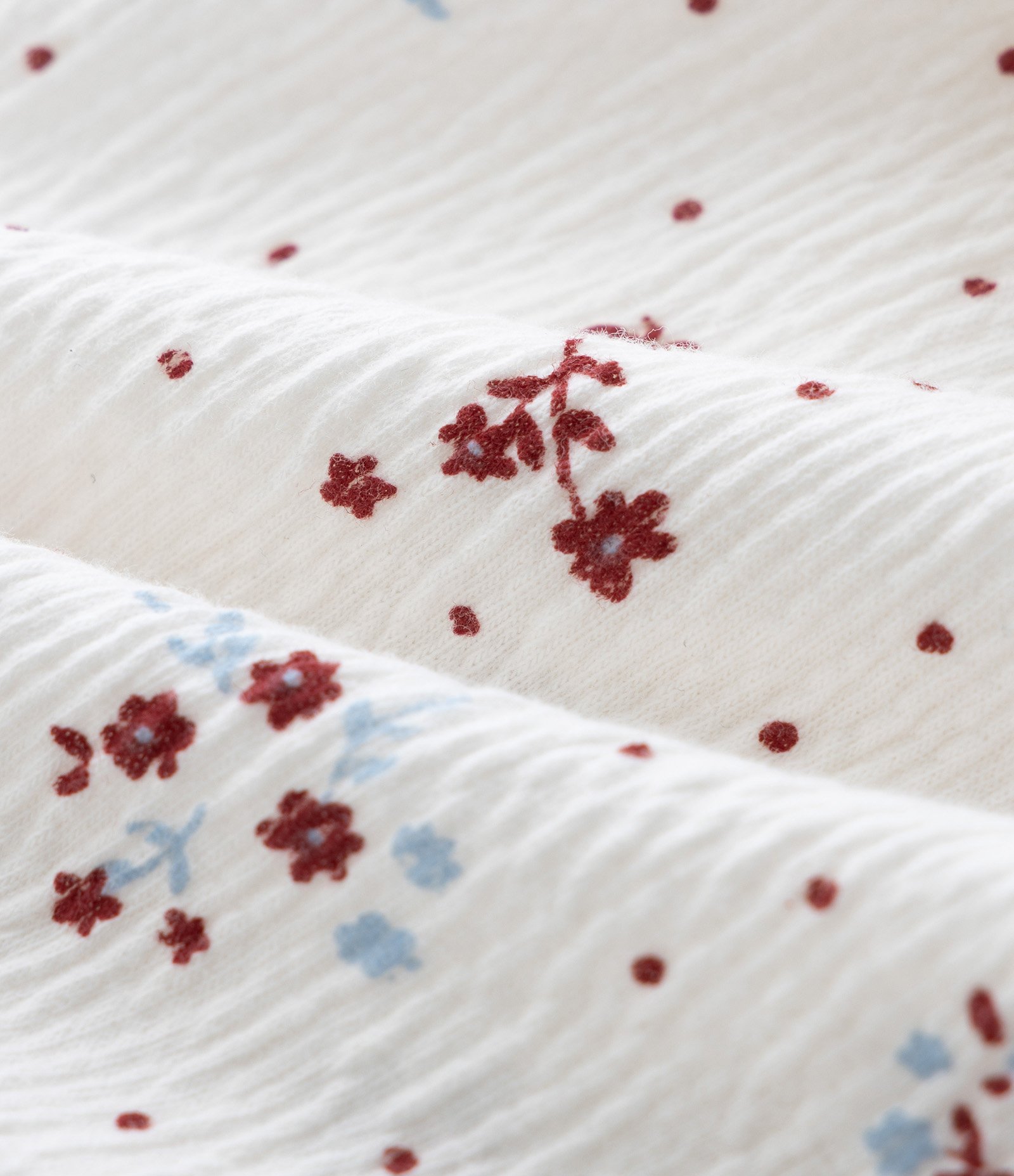 Saia Infantil em Anarruga com Estampa Floral Liberty - Tam 7 a 14 Anos Branco 4