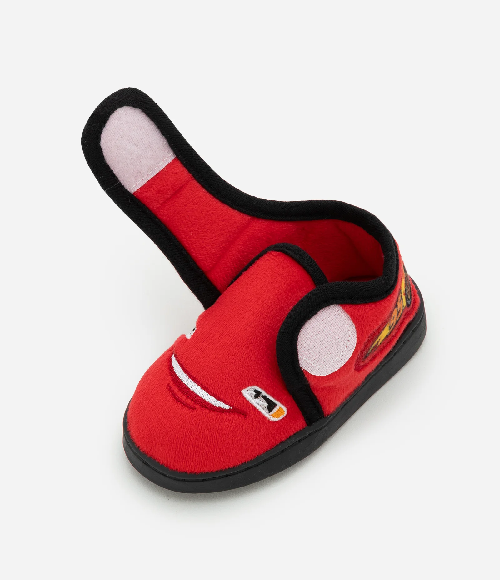 Pantufa Infantil Fechada em Fleece com Estampa Carros Relâmpago McQueen – Tam 19/20 a 27/28 Vermelho 3