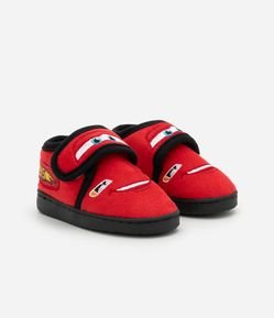 Pantufa Infantil Fechada em Fleece com Estampa Carros Relâmpago McQueen – Tam 19/20 a 27/28