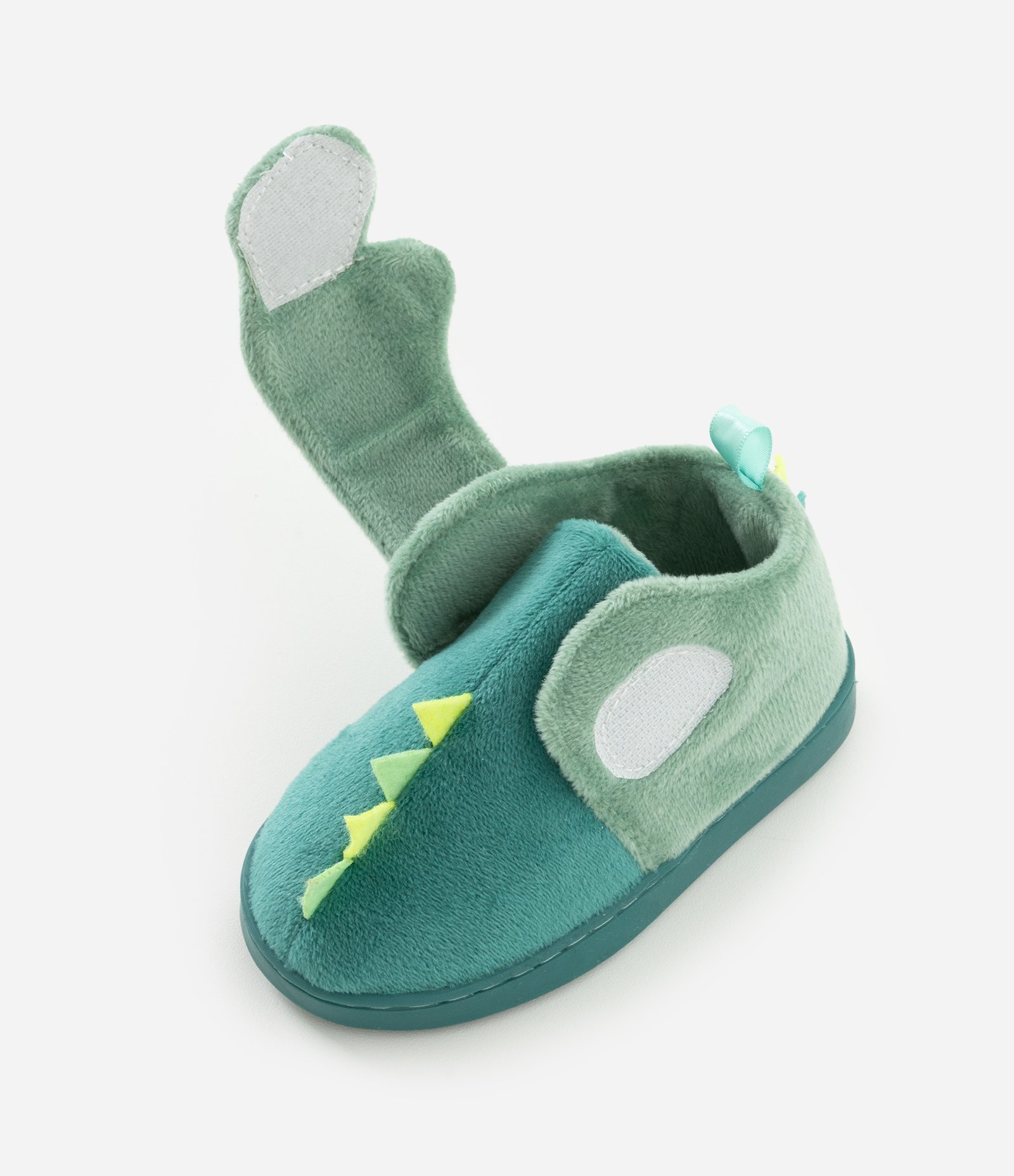 Pantufa Infantil Fechada com Cristas de Dinossauro – Tam 19 a 28 Verde 3