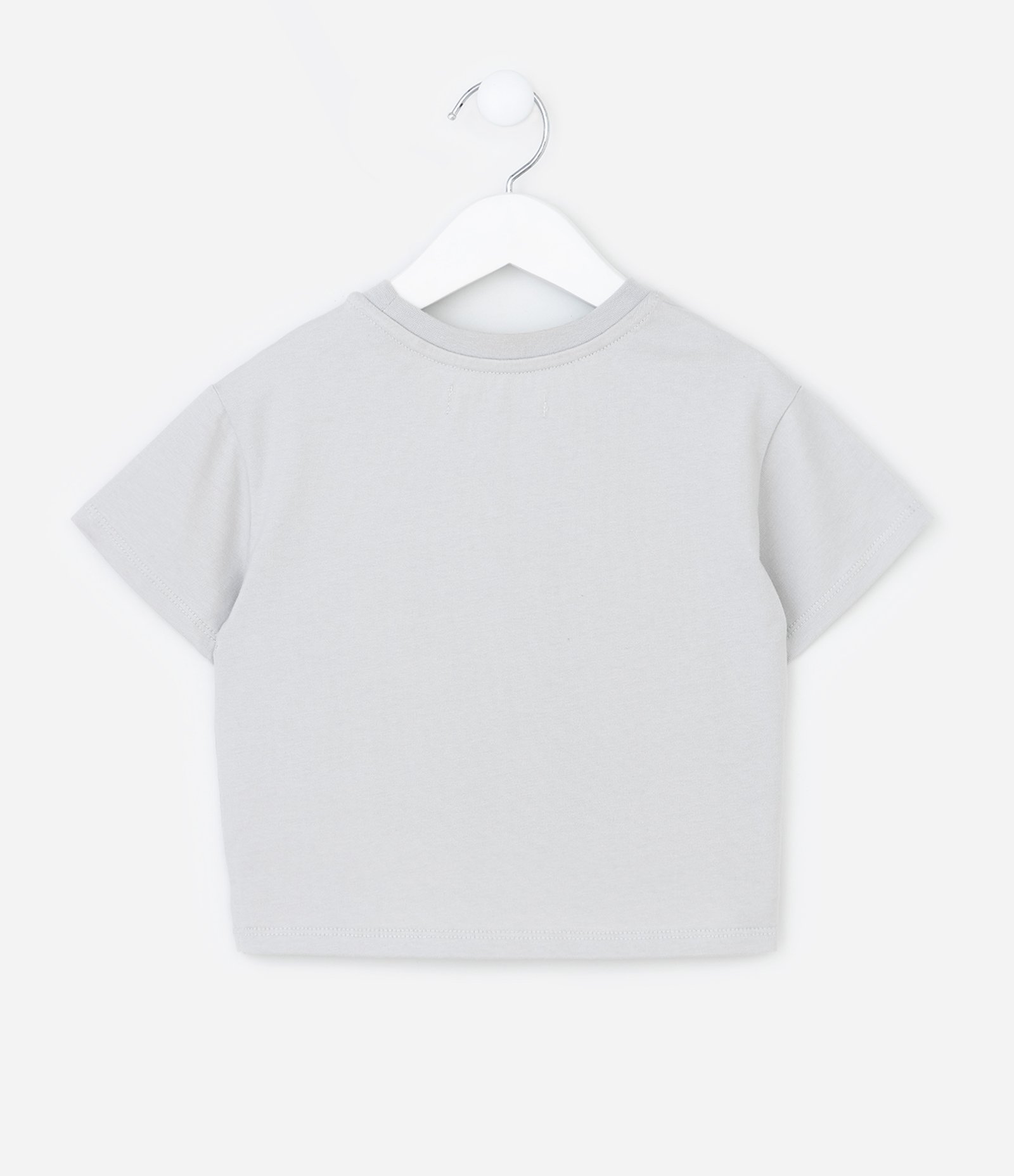 Camiseta Infantil em Cotton com Estampa de Doces - Tam 1 a 6 Anos Cinza 2