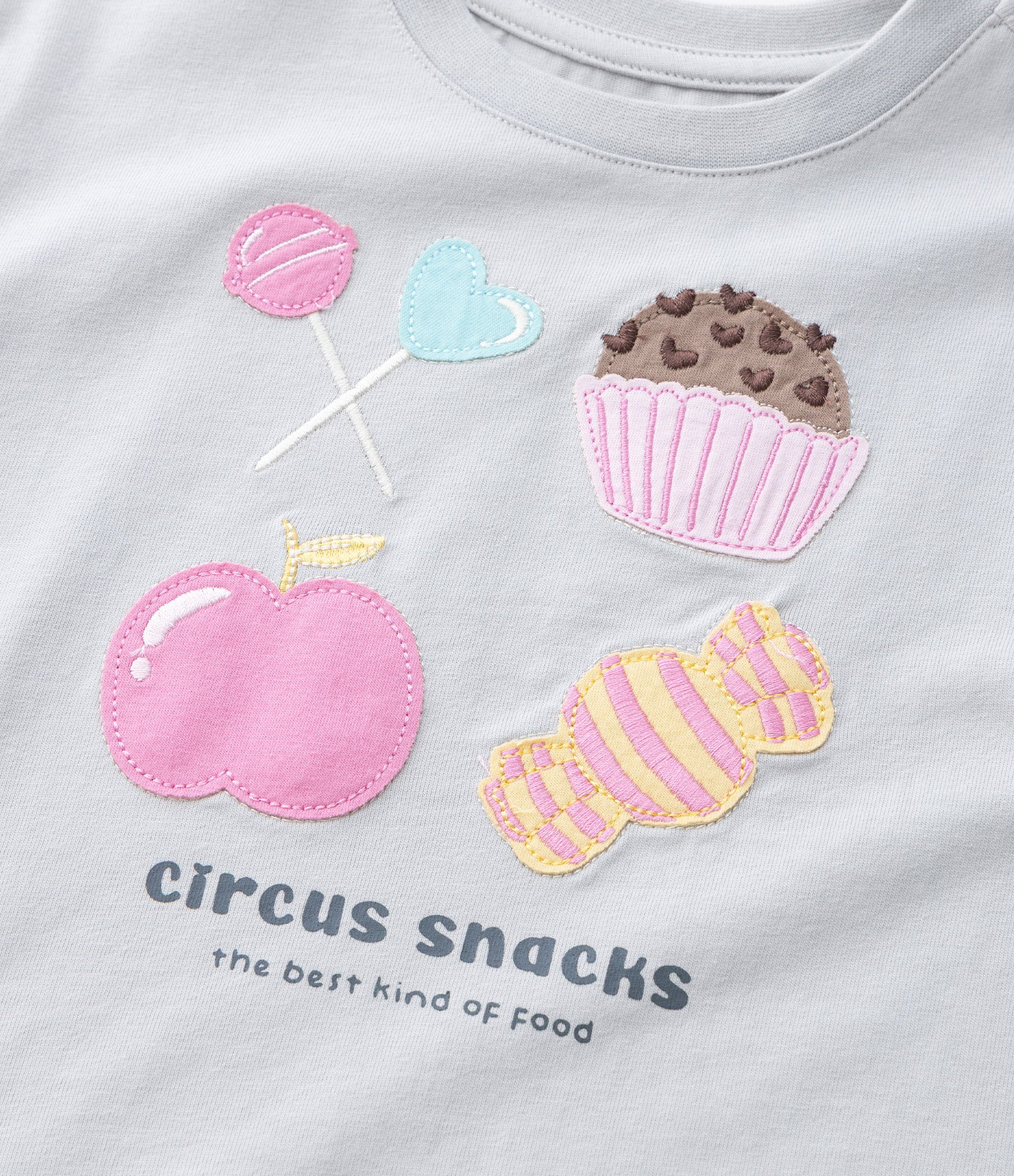 Camiseta Infantil em Cotton com Estampa de Doces - Tam 1 a 6 Anos Cinza 6