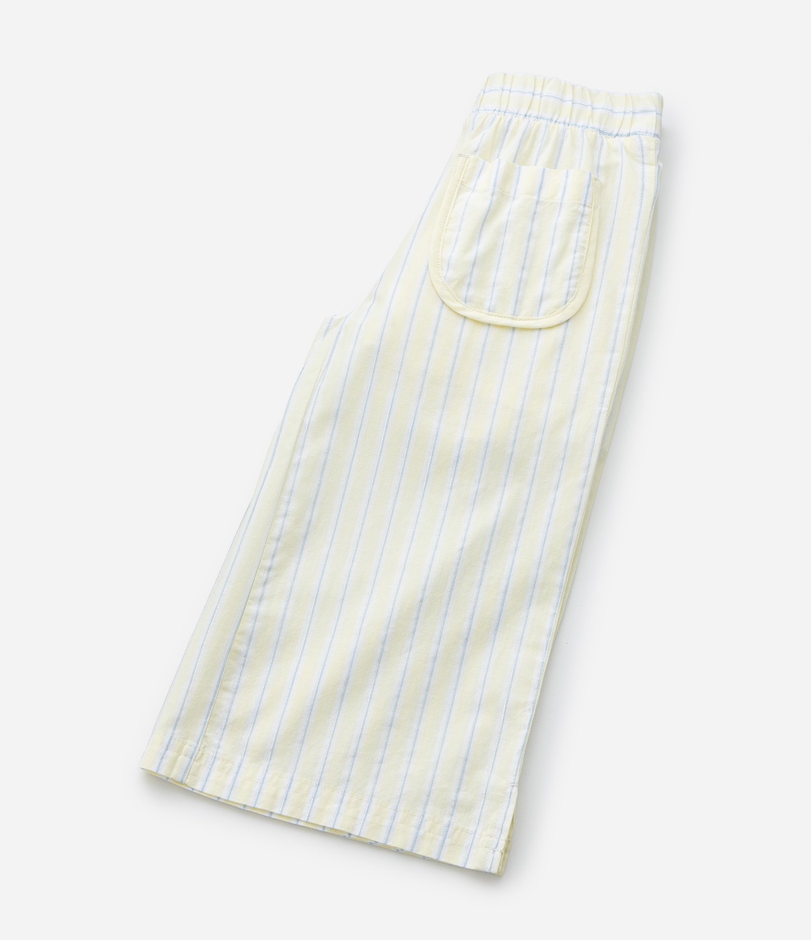 Calça Infantil em Tricoline Listrada com Bolsos  – Tam 1 a 5/6 Anos Amarelo Claro 5