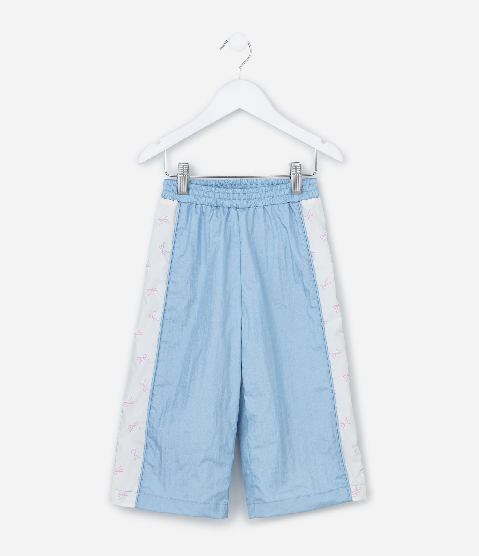 Calça Infantil Wide Leg em Microfibra com Recorte Lateral - Tam 1 A 6 Anos Azul 1