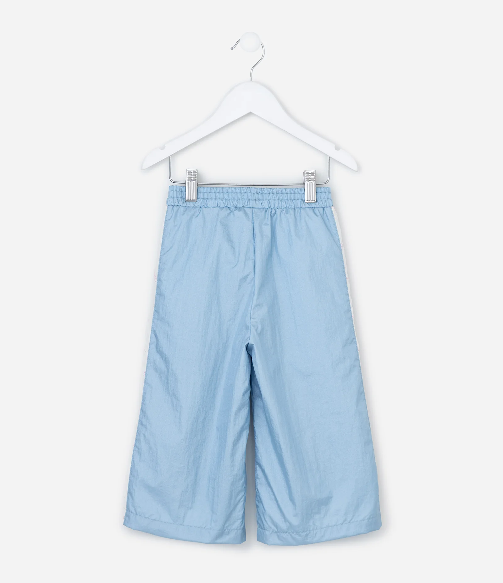 Calça Infantil Wide Leg em Microfibra com Recorte Lateral - Tam 1 A 6 Anos Azul 2