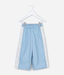 Calça Infantil Wide Leg em Microfibra com Recorte Lateral - Tam 1 A 6 Anos