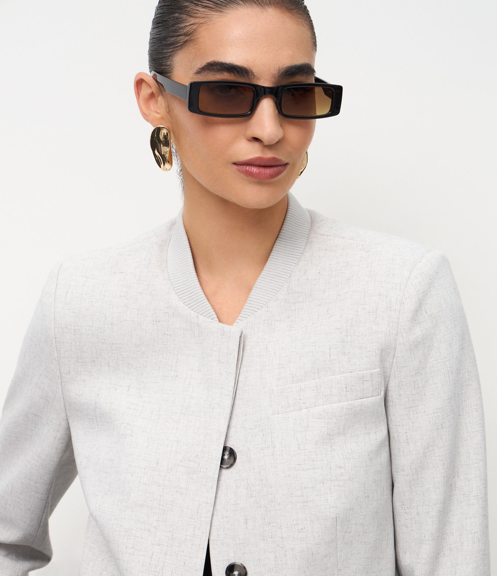 Casaqueto de Alfaiataria com Abotoamento no Punho Cinza 3