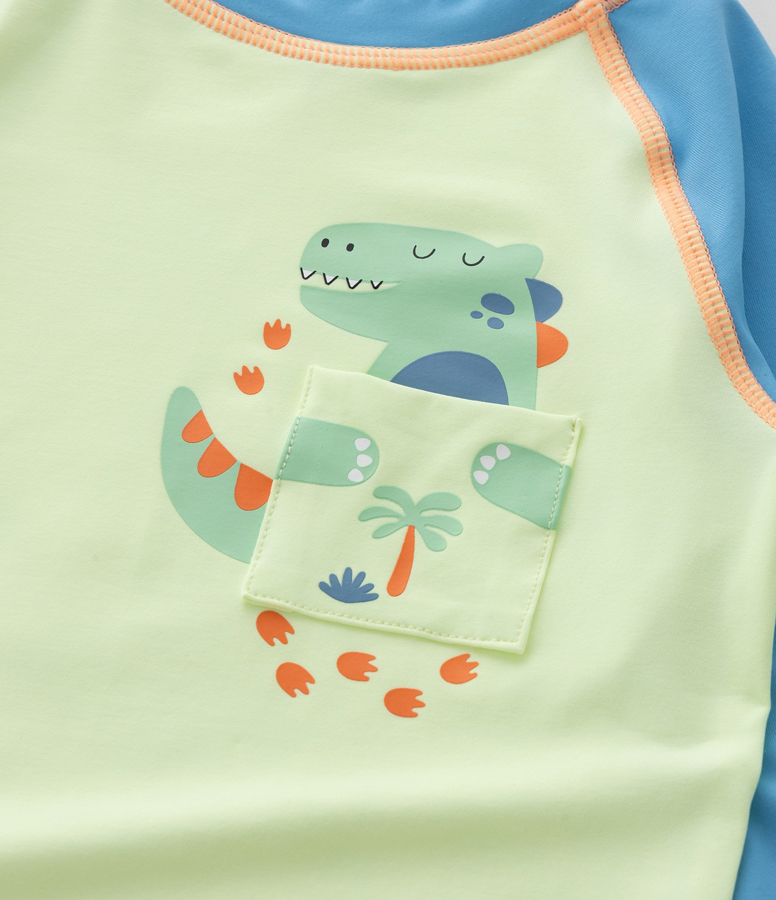 Conjunto Infantil Camiseta UV e Sunga Praia Tam 1 a 4 Verde 10