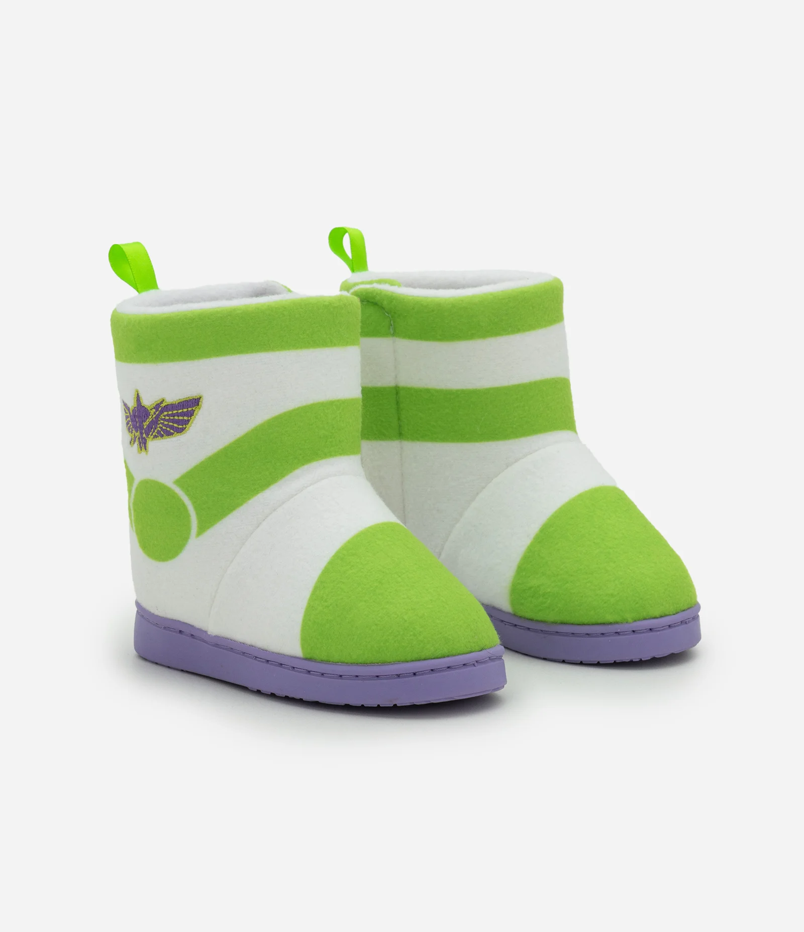 Pantufa Infantil Bota Fleece Buzz Lightyear – Tam 21 a 32 Branco/Verde 1