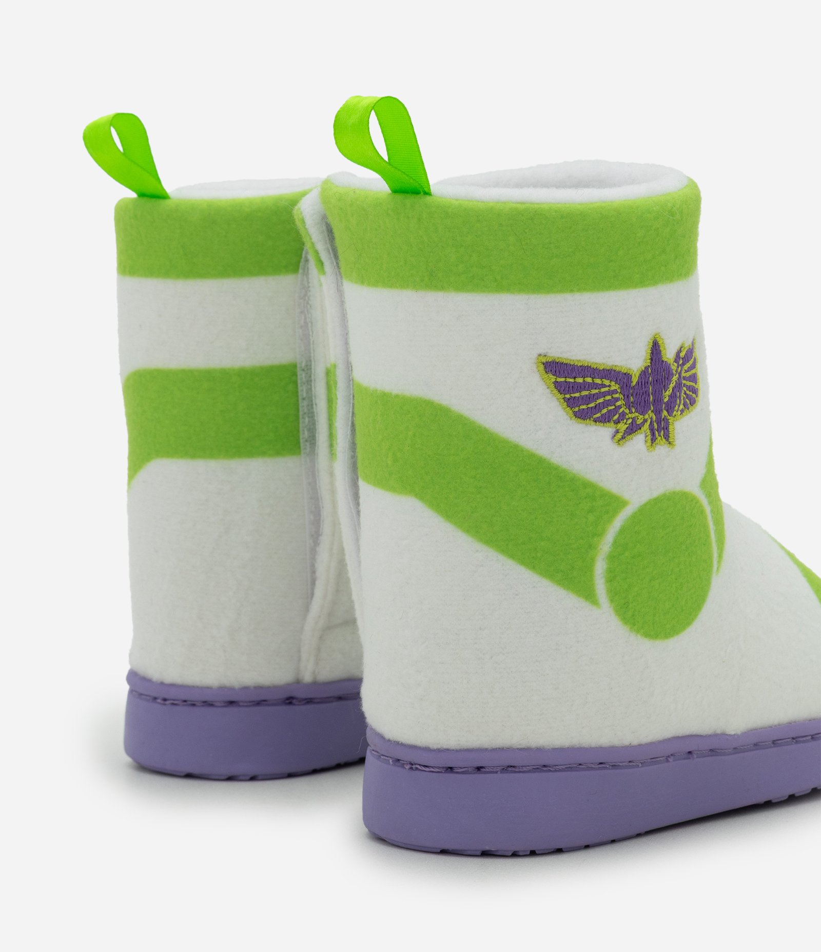 Pantufa Infantil Bota Fleece Buzz Lightyear – Tam 21 a 32 Branco/Verde 2