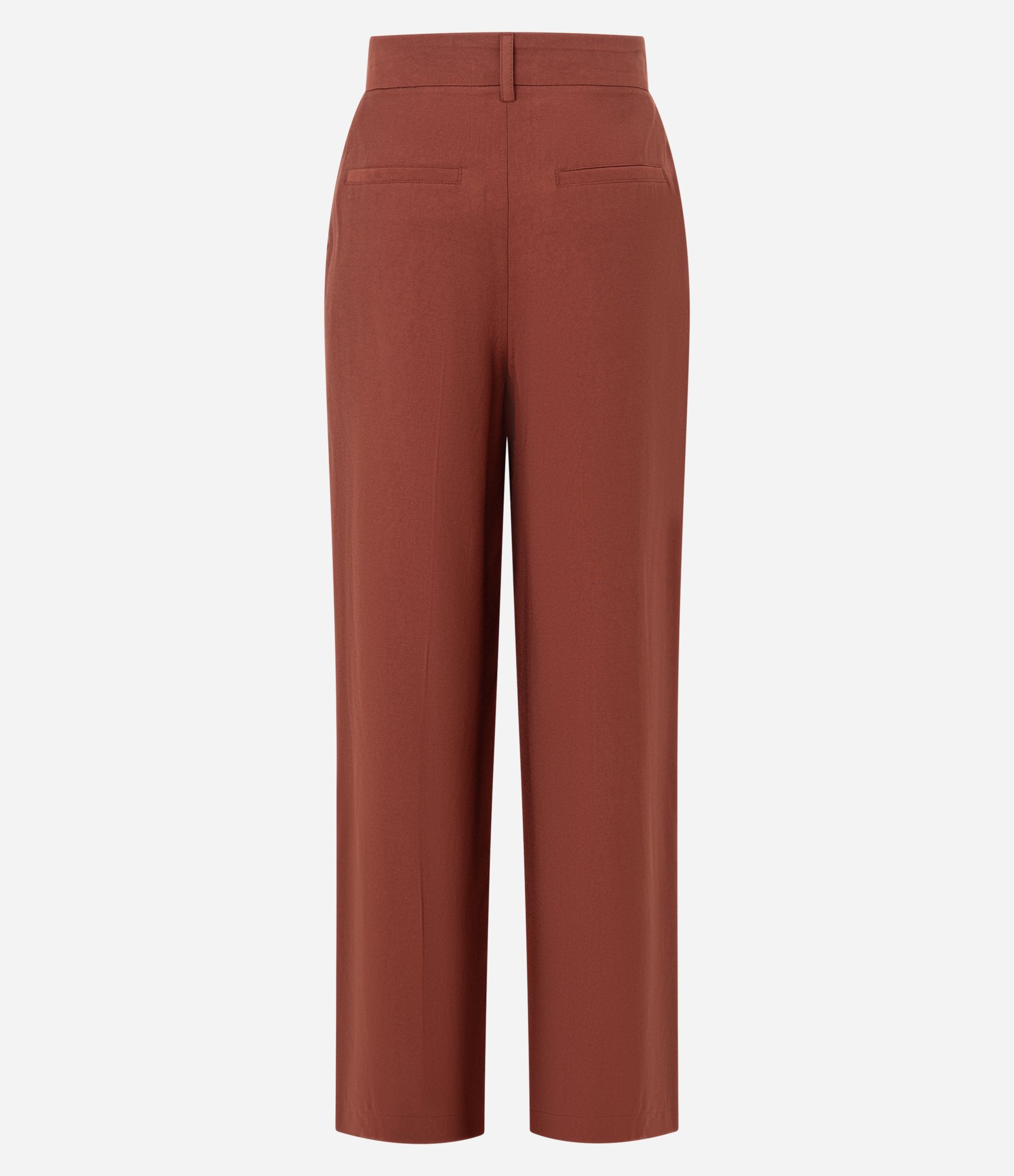 Calça Pantalona Alfaiatada com Cintura Alta Marrom 6