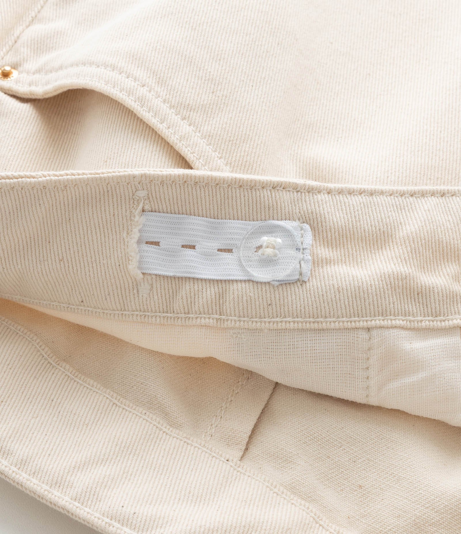 Saia Longa em Sarja com Fenda Curve & Plus Size Off White 9