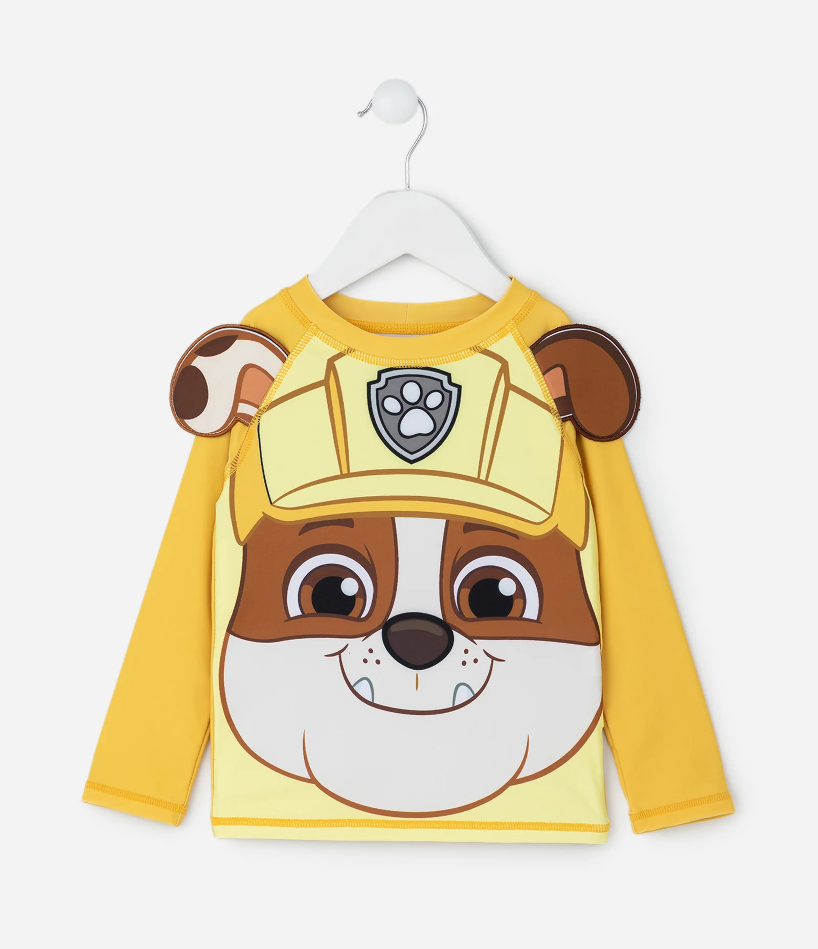 Conjunto Infantil UV com Camiseta e Sunga Rubble Patrulha Canina – Tam 2 a 6 Anos Amarelo 2