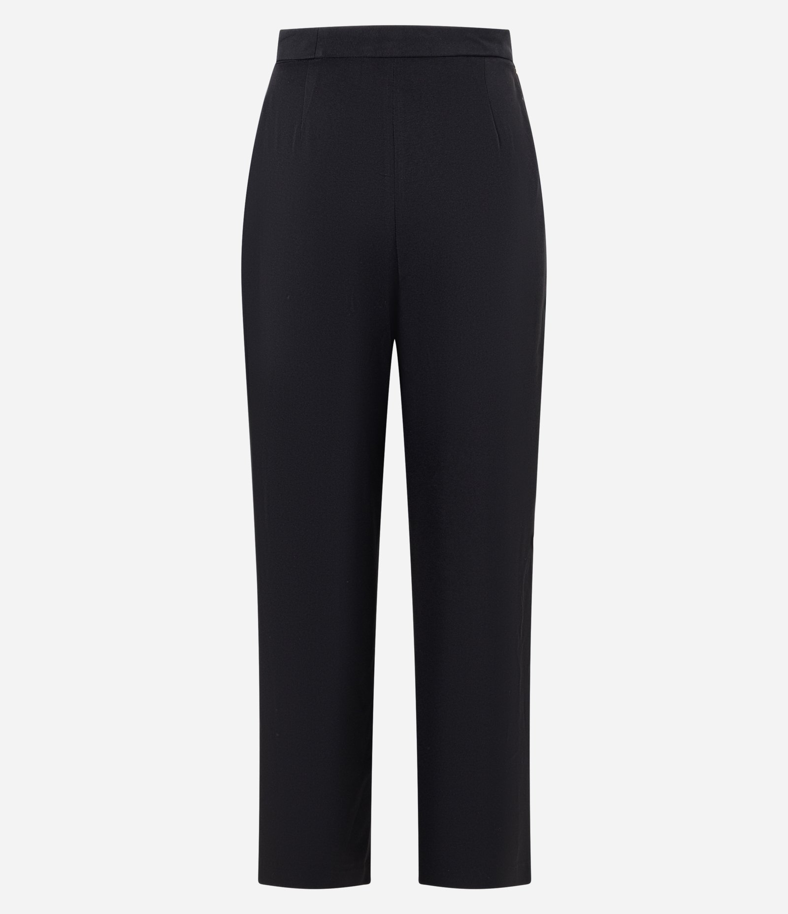 Calça Wide Leg Alfaiatada de Cintura Média com Traspasse no Cós Preto 2