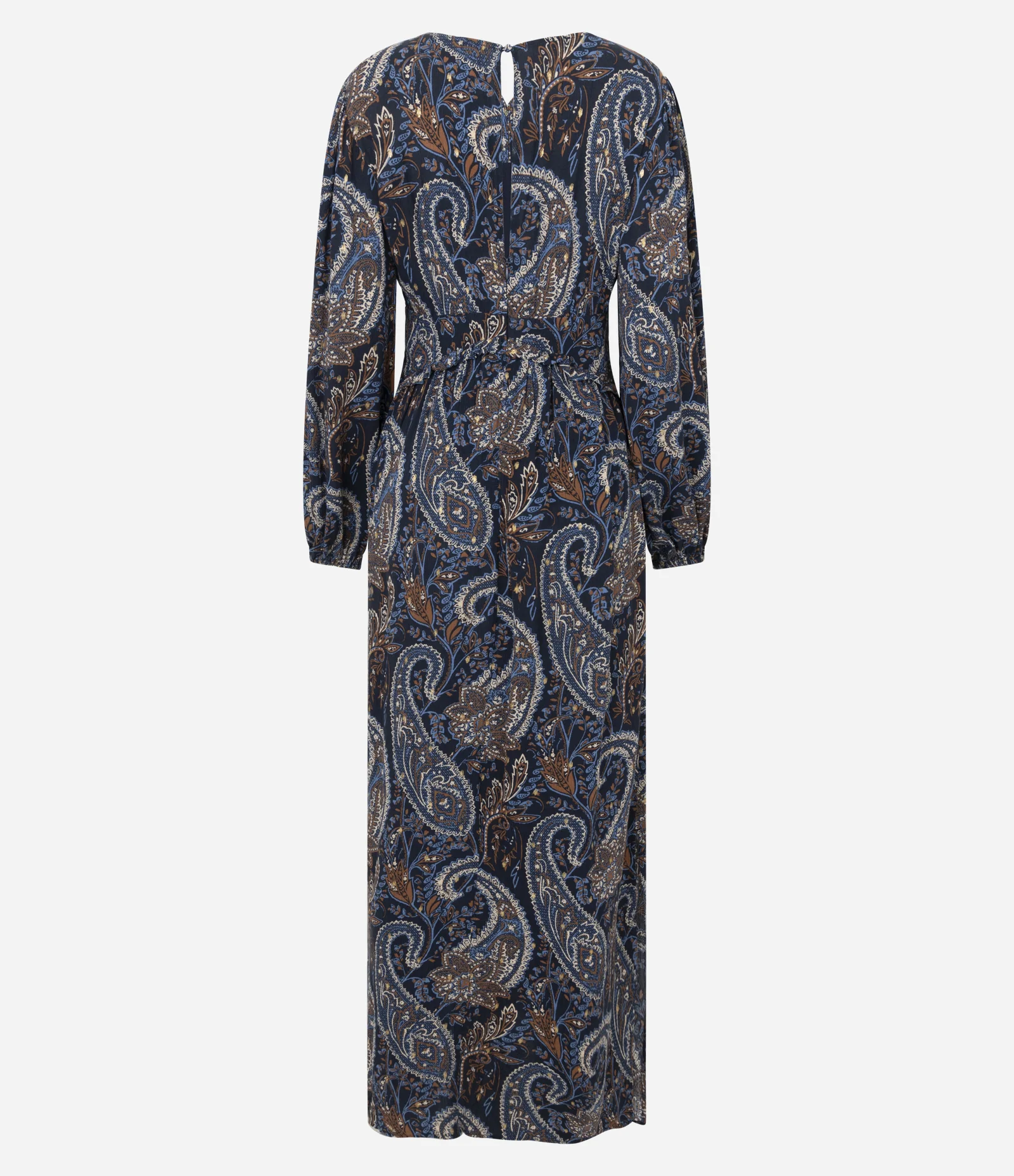 Vestido Midi em Viscose com Estampa Paisley Azul 3