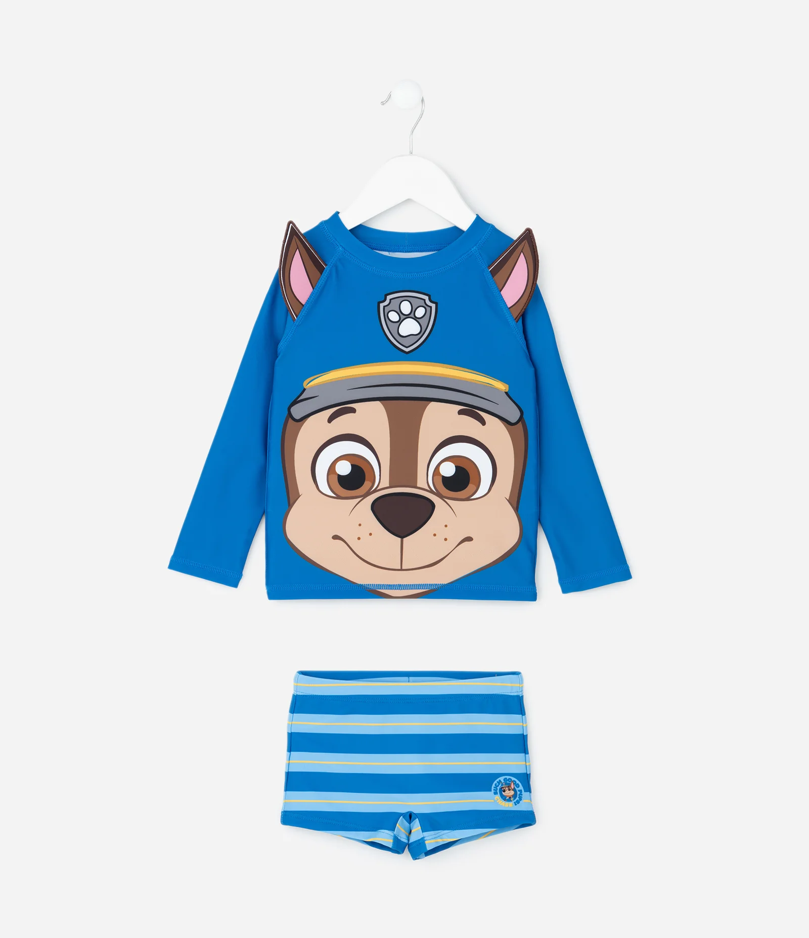Conjunto Infantil UV Chase Patrulha Canina com Camiseta e Sunga – Tam 2 a 6 Azul 1