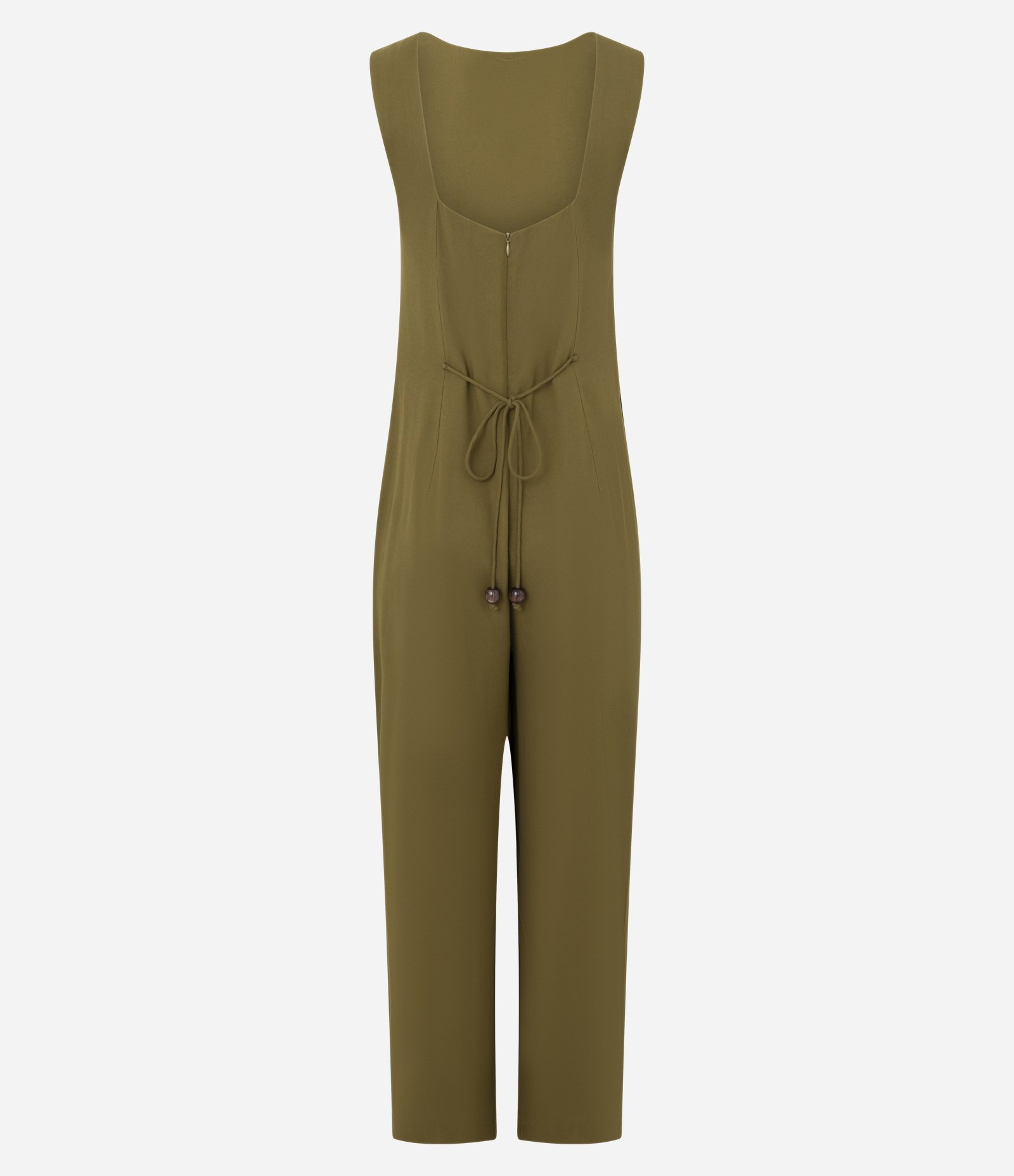 Macacão em Viscose com Alça Larga e Amarração na Cintura Verde 7