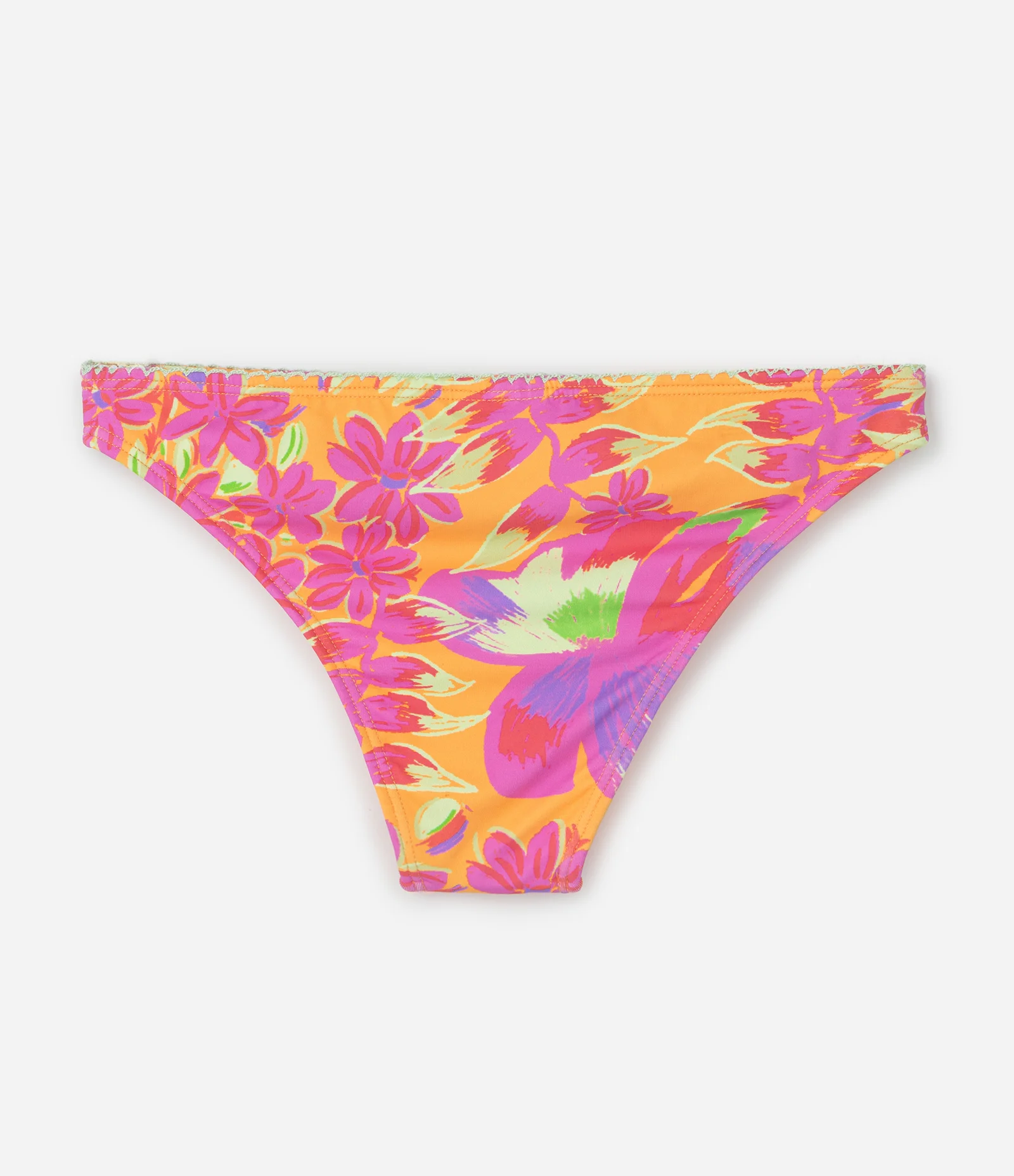 Biquíni Infantil Top e Bottom com Babados e Estampa Floral – Tam 9 a 16 Anos Laranja 4