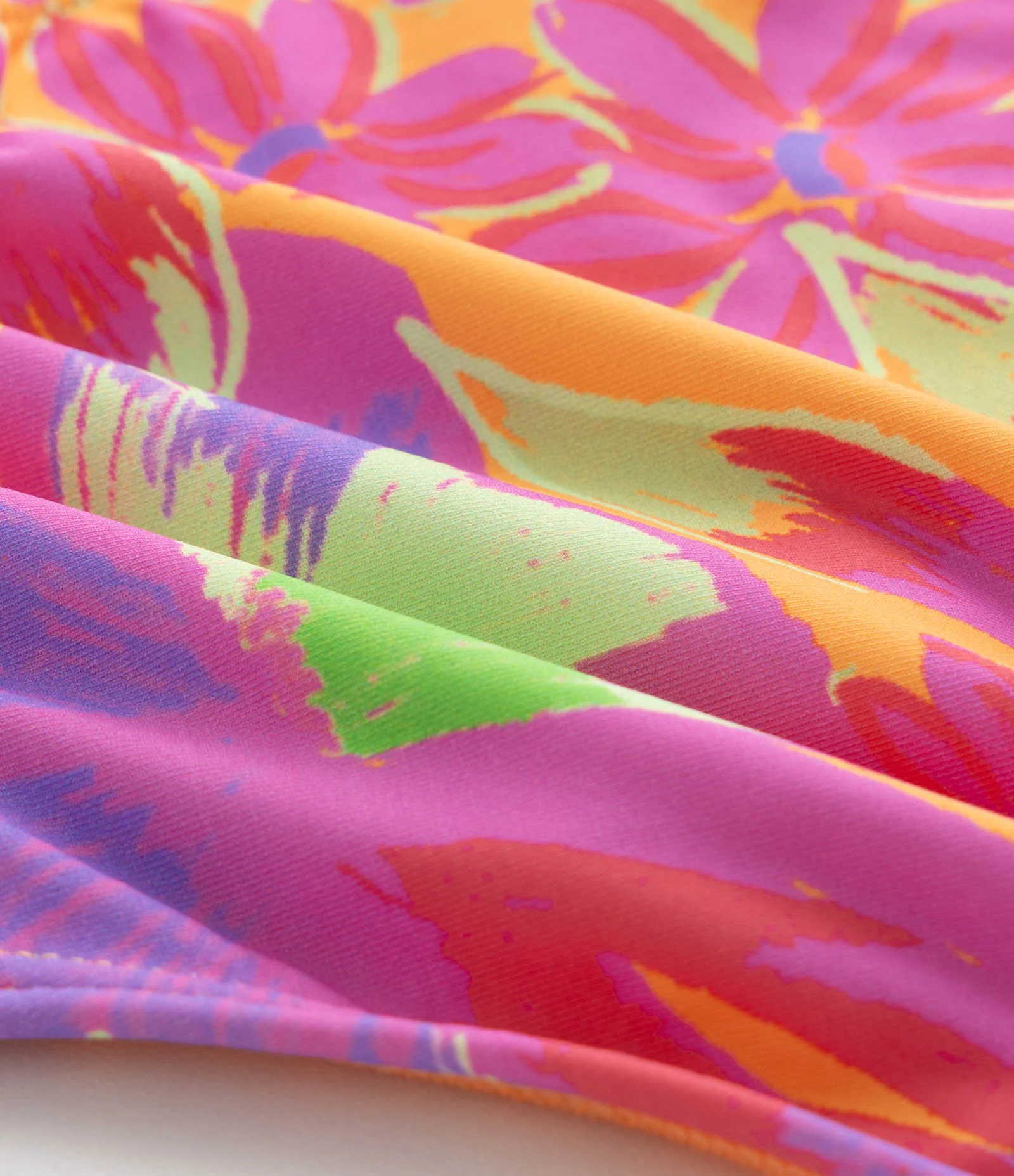 Biquíni Infantil Top e Bottom com Babados e Estampa Floral – Tam 9 a 16 Anos Laranja 5