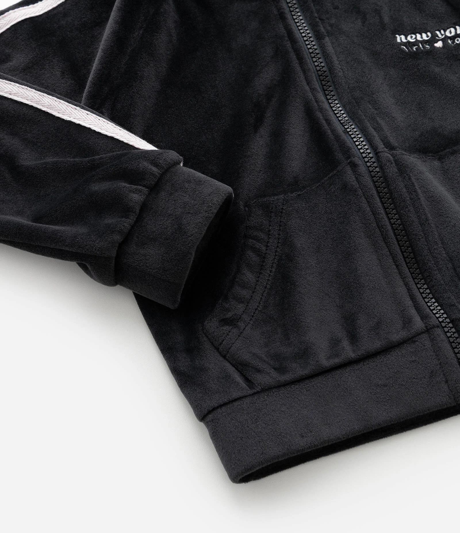 Conjunto Infantil Em Plush Com Jaqueta E Calça Lettering - Tam 1 A 6 Anos Preto 11