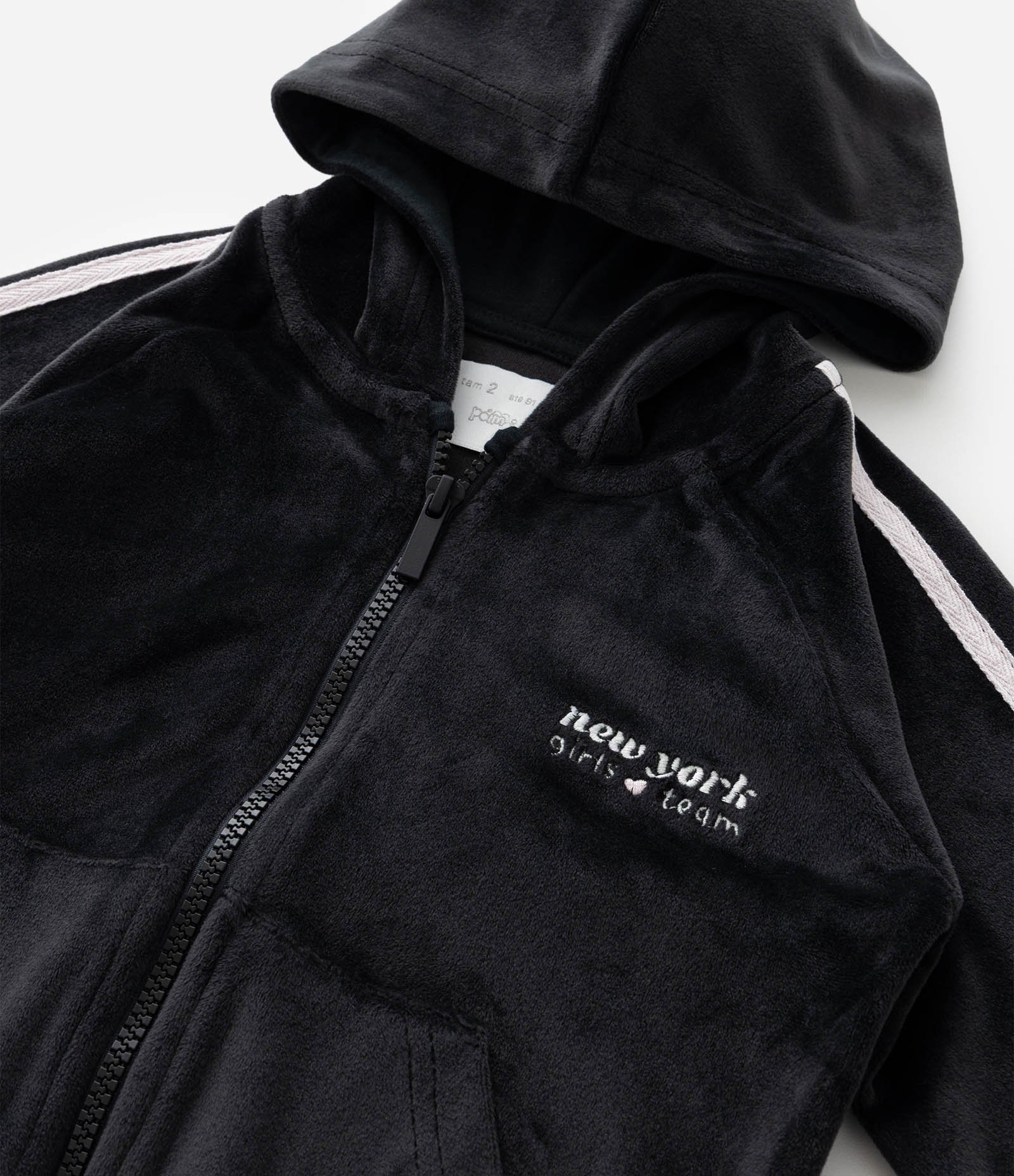 Conjunto Infantil Em Plush Com Jaqueta E Calça Lettering - Tam 1 A 6 Anos Preto 14