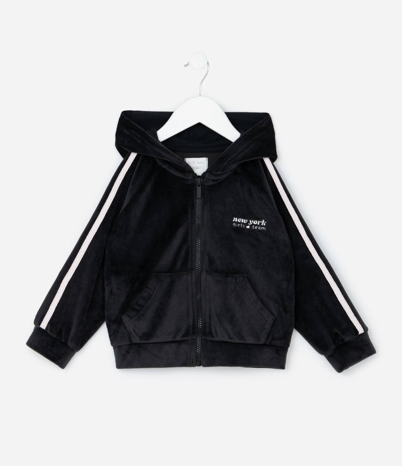 Conjunto Infantil Em Plush Com Jaqueta E Calça Lettering - Tam 1 A 6 Anos Preto 2