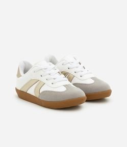 Tênis Casual Infantil em PU com Recortes - Tam 20 ao 24