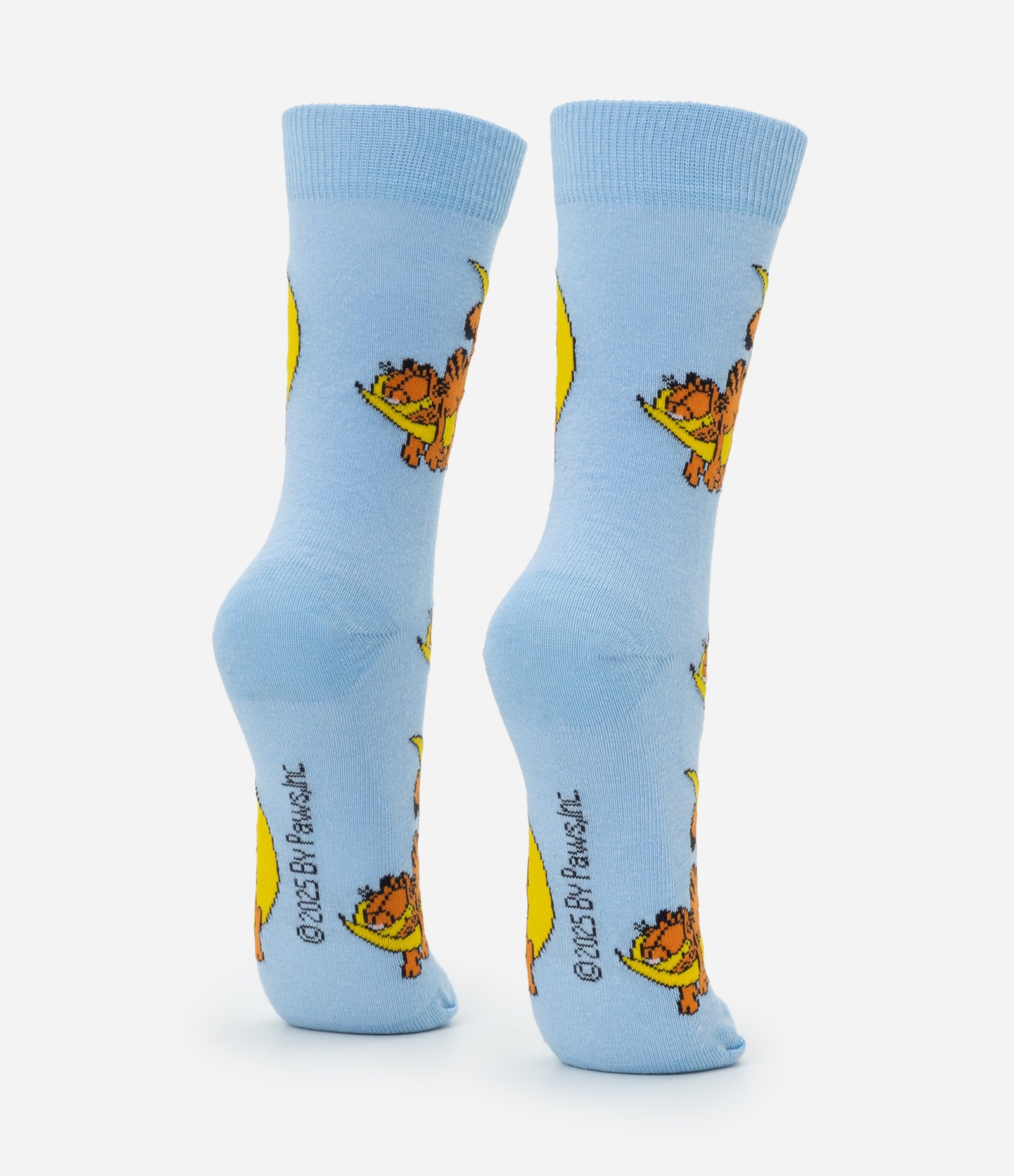 Meia Cano Alto em Algodão com Estampa Garfield na Lua Azul 3