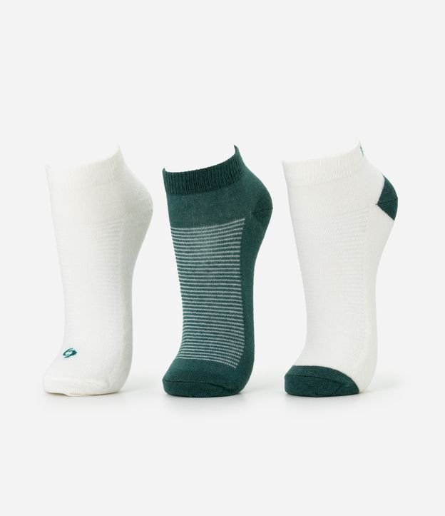 Kit 03 Meias Cano Baixo Esportivas em Algodão