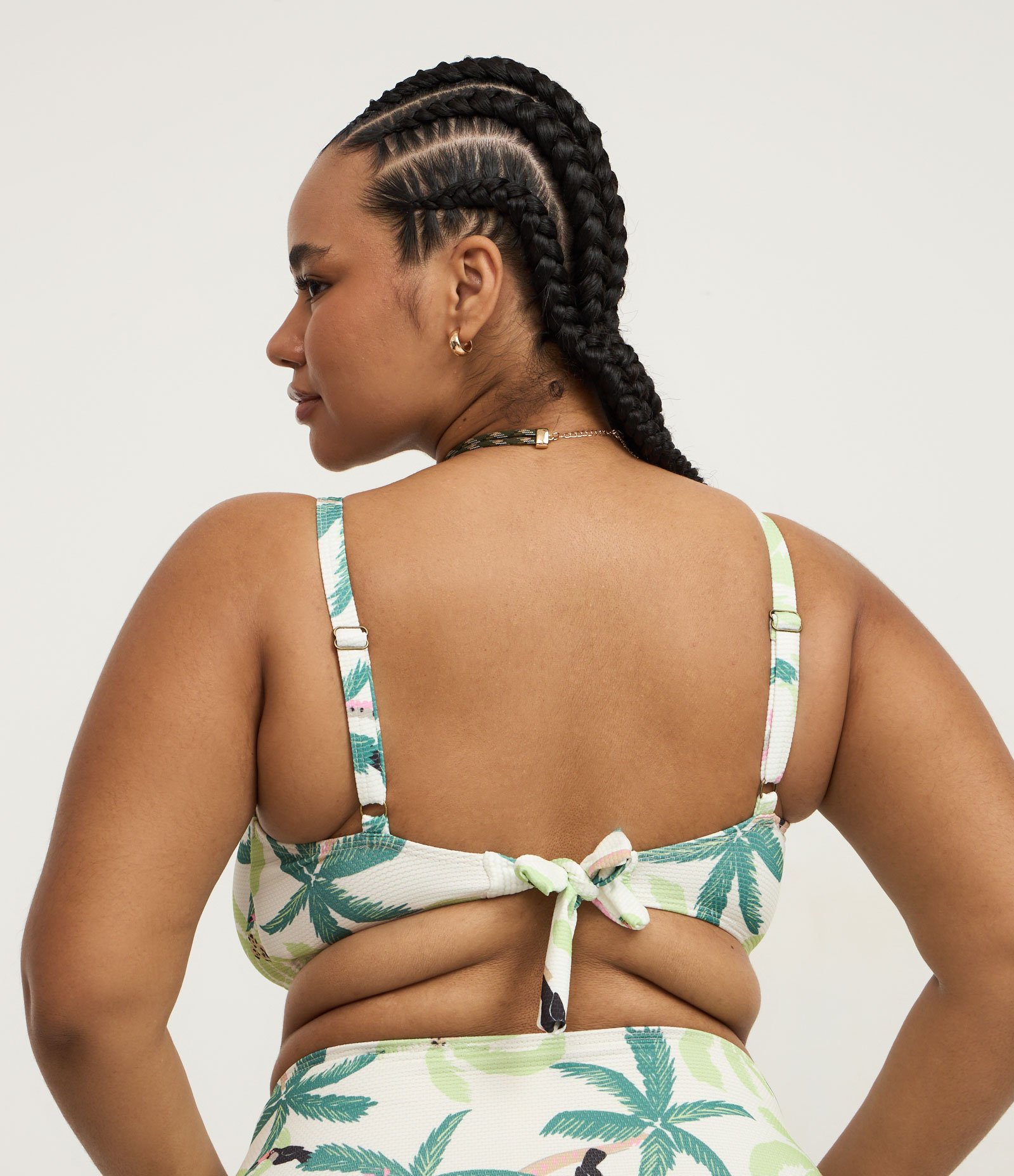 Biquíni Top com Estampa Tropical Curve & Plus Size Off White 4