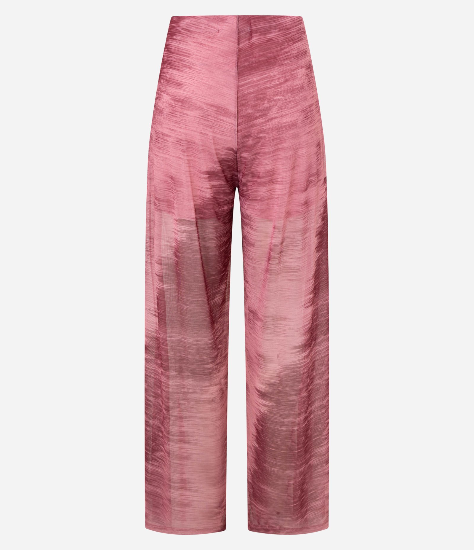 Calça Reta em Tule com Cintura Alta e Estampa Abstrata Rosa 6