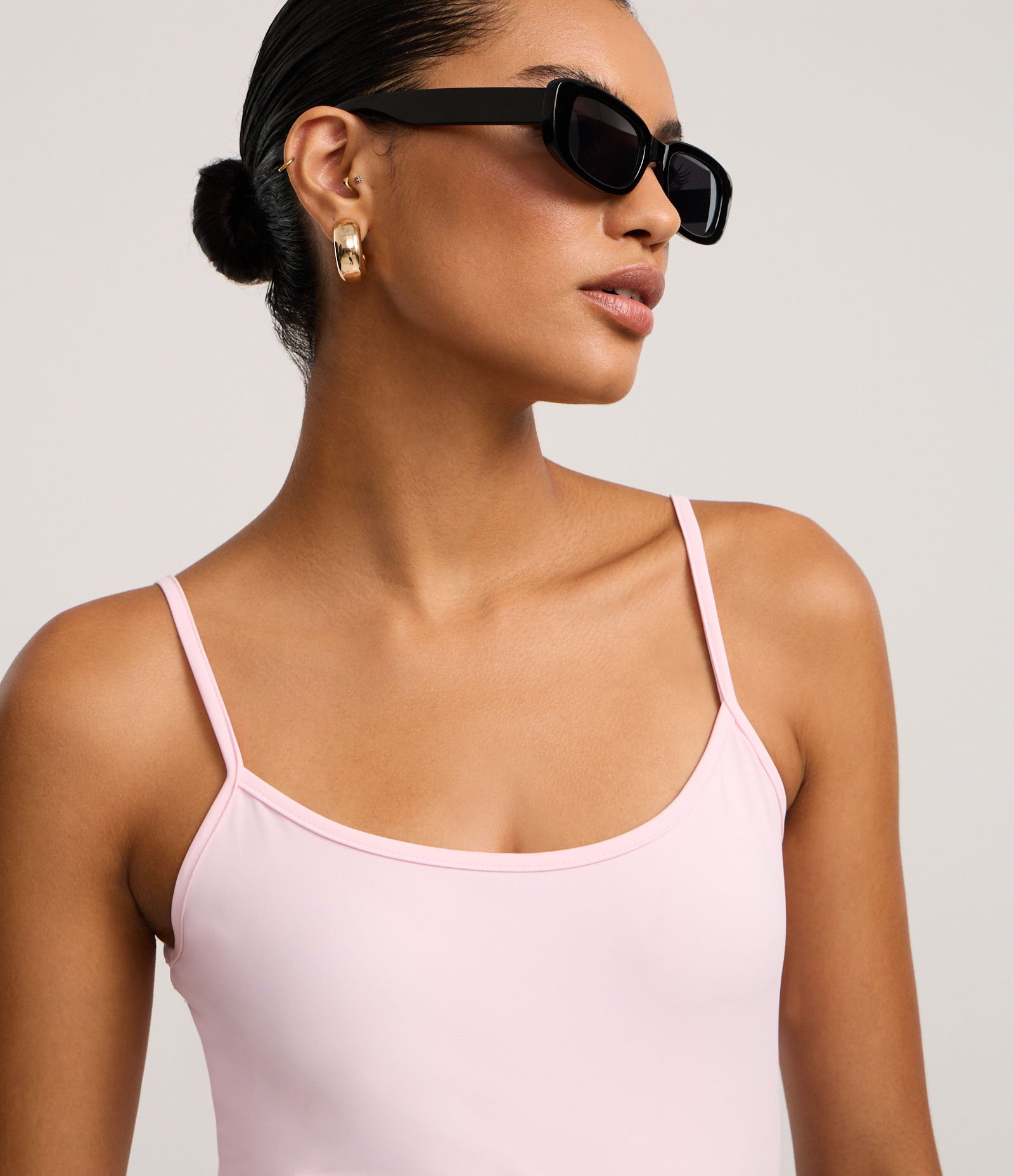 Blusa Básica em Poliamida com Alças Finas Rosa Claro 3